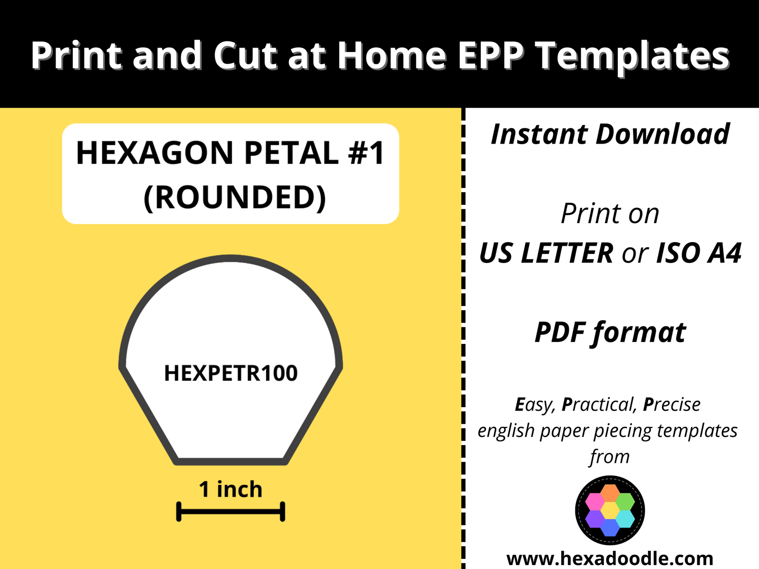 Printable Hexagon Template Printable Hexagon Template