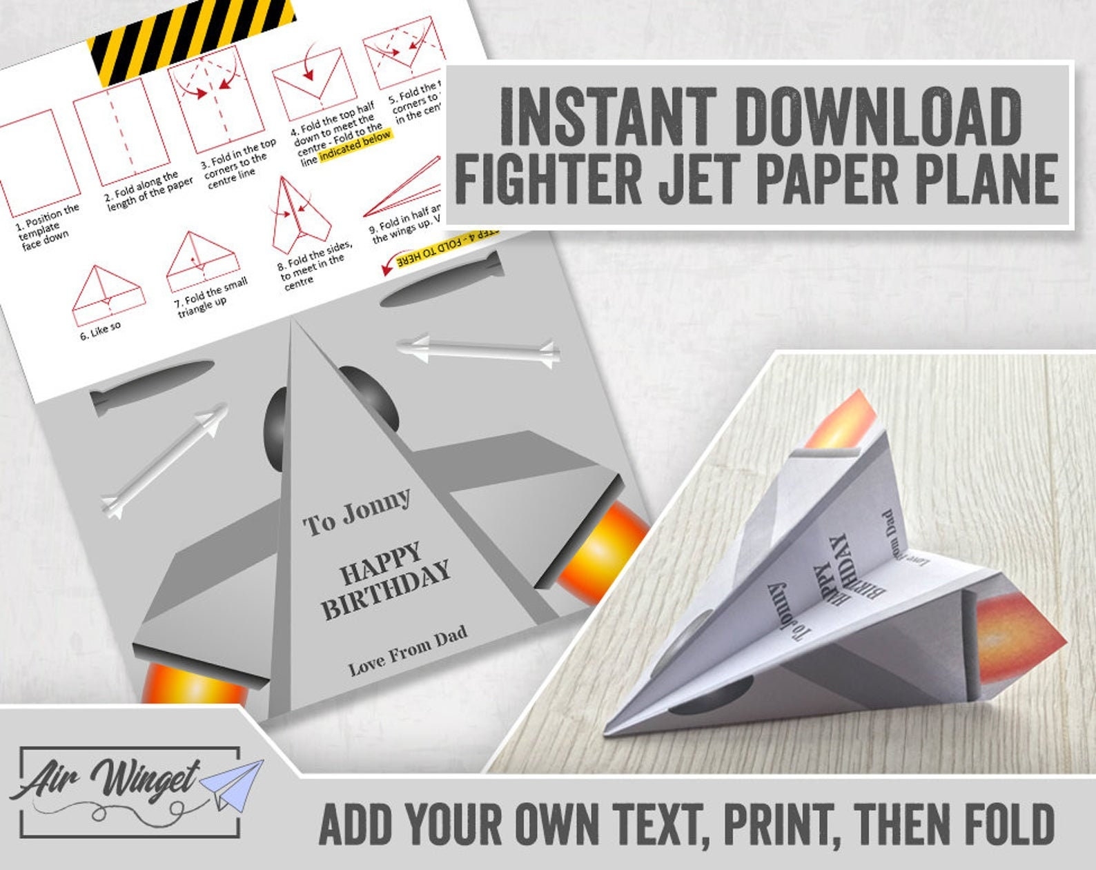 Printable Paper Airplane Template Printable Paper Airplane Template