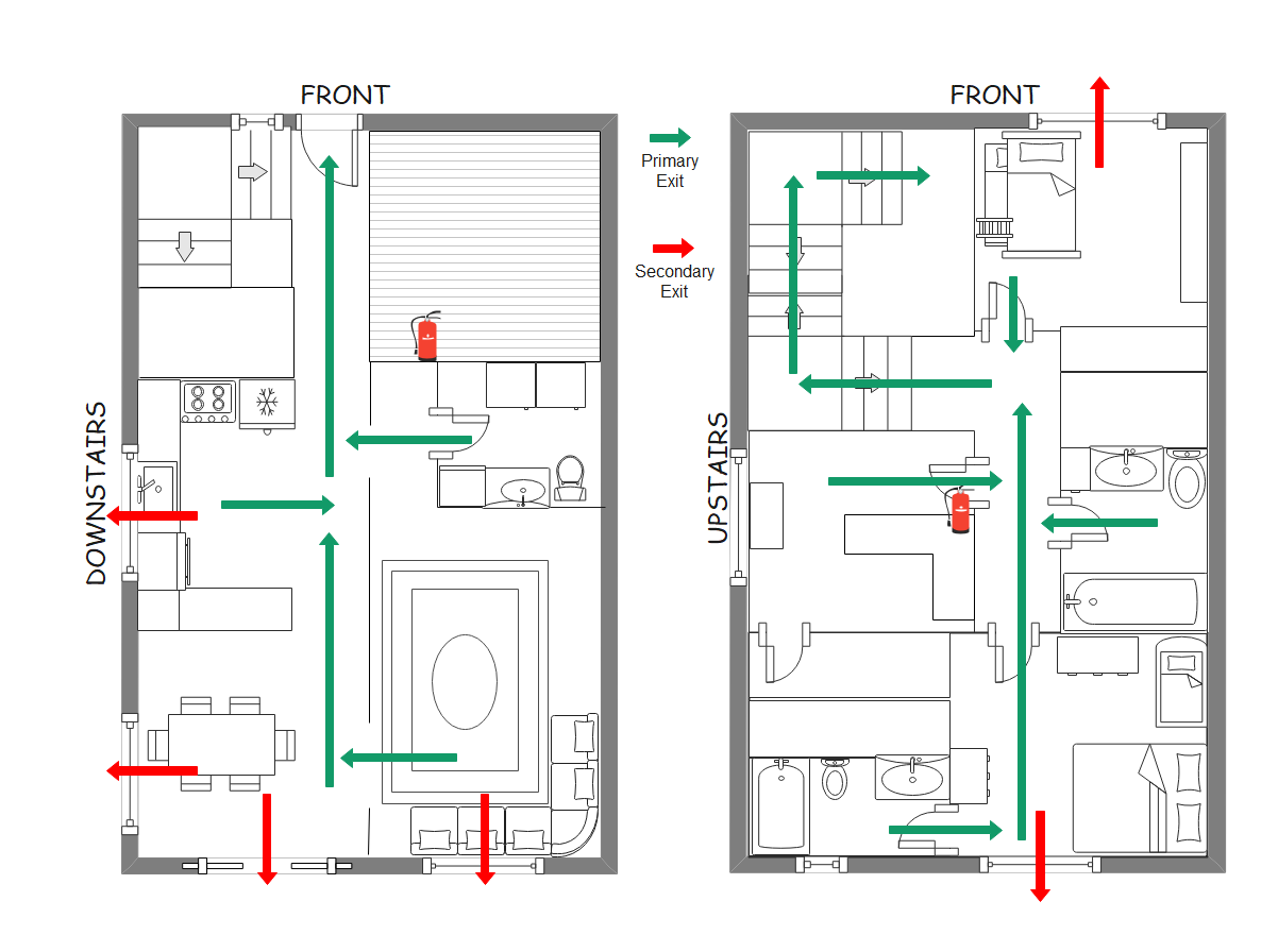Fire Escape Plan Templates EdrawMax Free Editable Fire Escape Plan Templates EdrawMax Free Editable