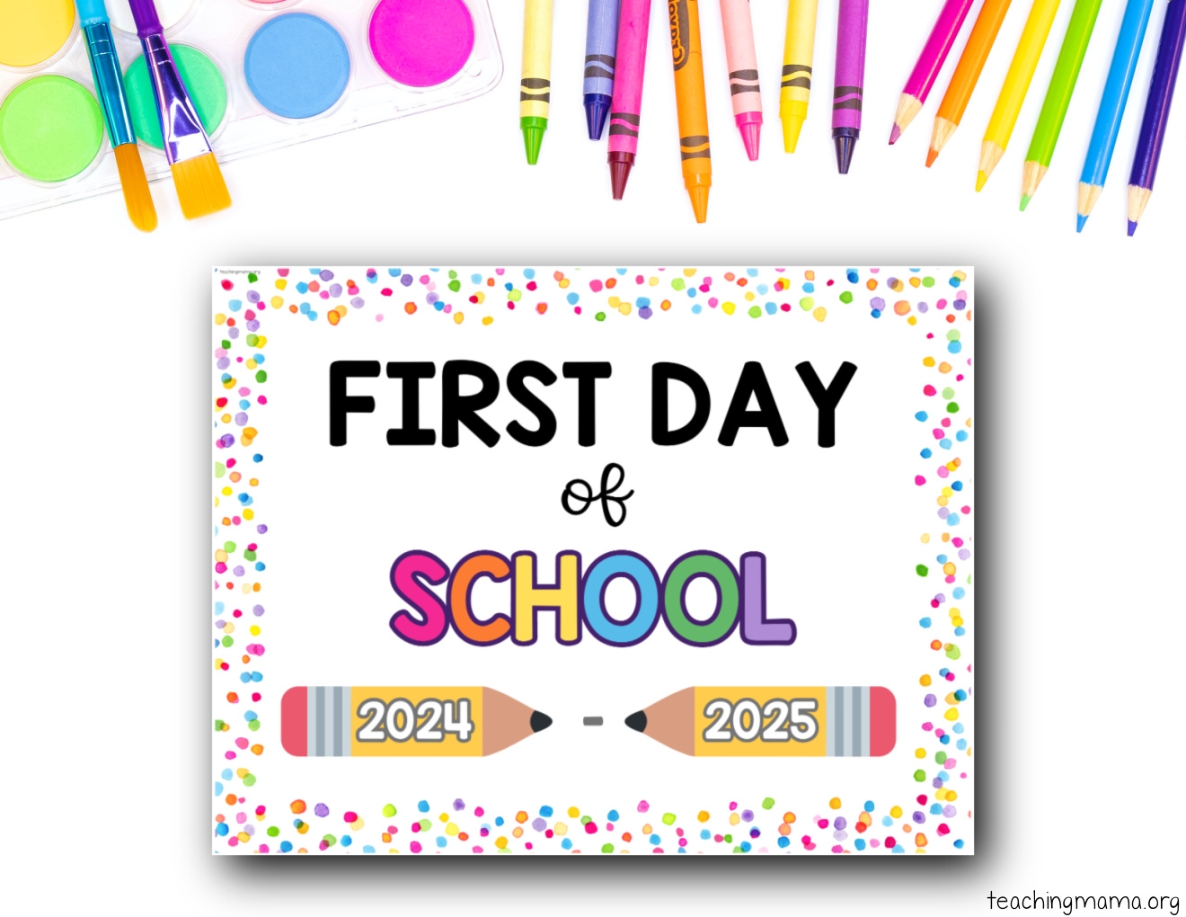 First Day Of School Signs Free Printable Teaching Mama First Day Of School Signs Free Printable Teaching Mama