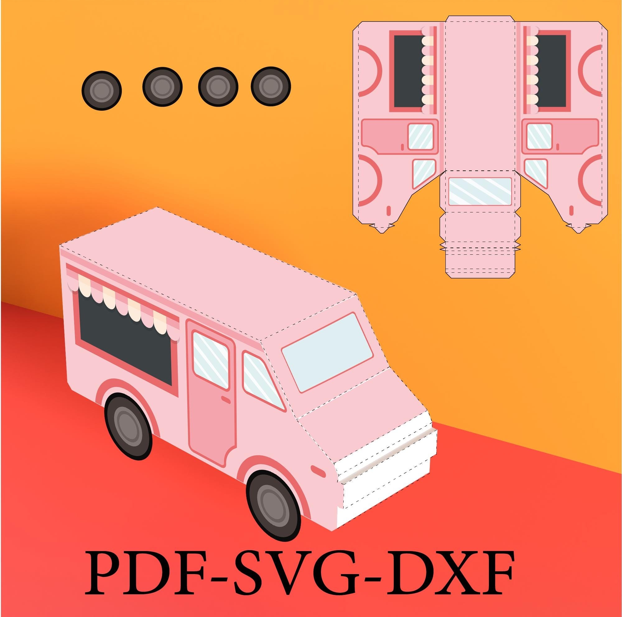 Food Truck 3d Template Etsy Food Truck 3d Template Etsy