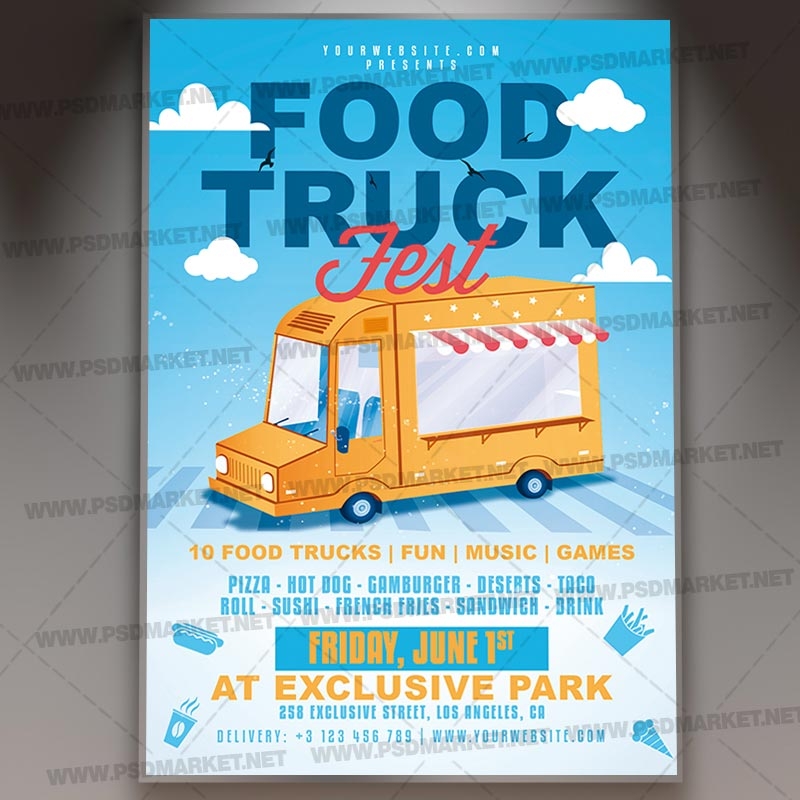 Food Truck Template Printable Food Truck Template Printable