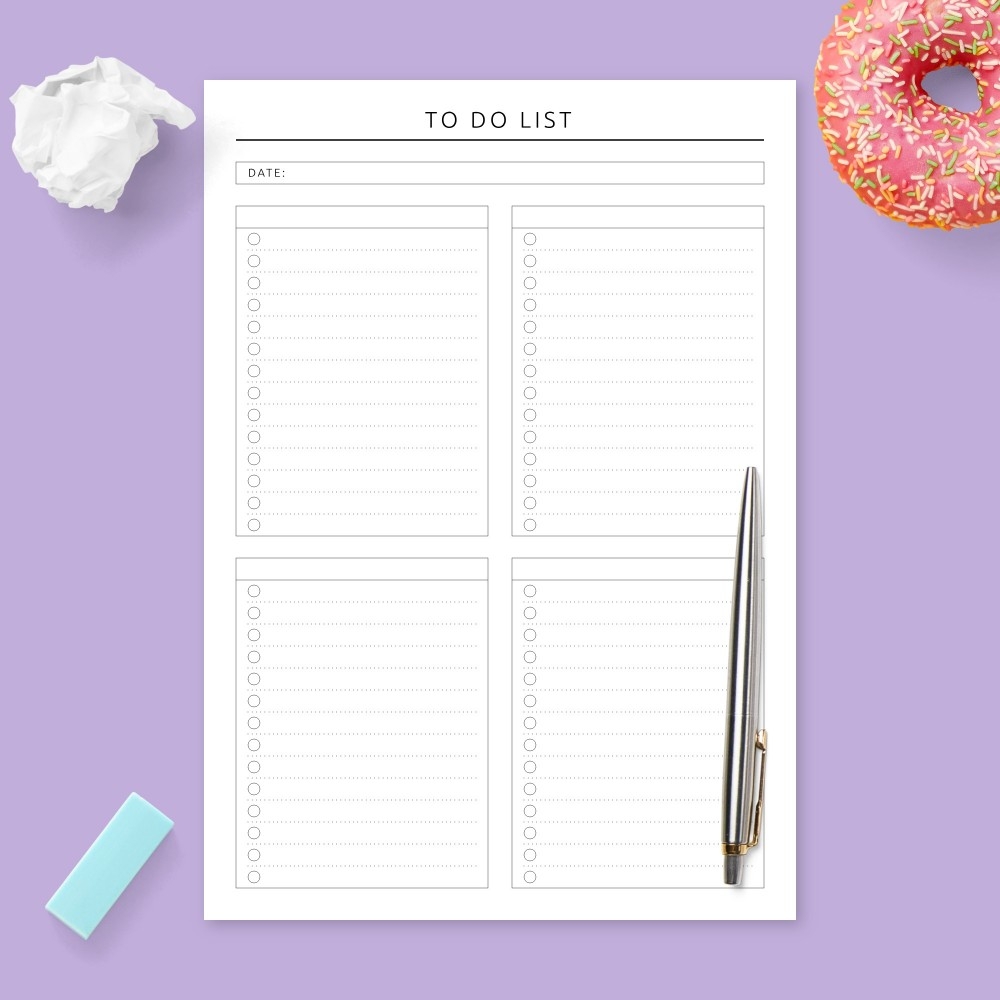 Printable To Do Checklist Template Printable To Do Checklist Template