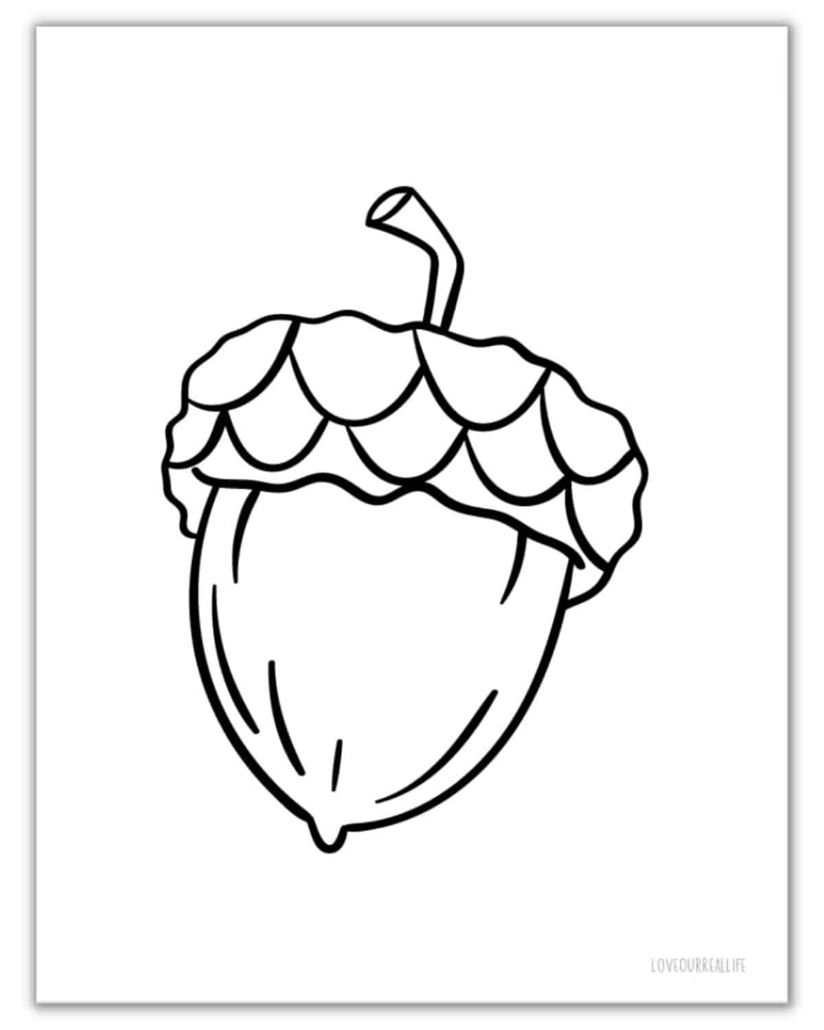Free Printable Acorn Template Free Printable Acorn Template