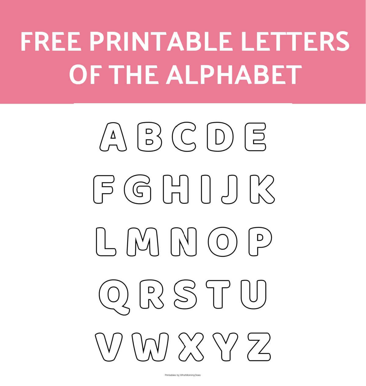 Free Printable Alphabet Templates Free Printable Alphabet Templates