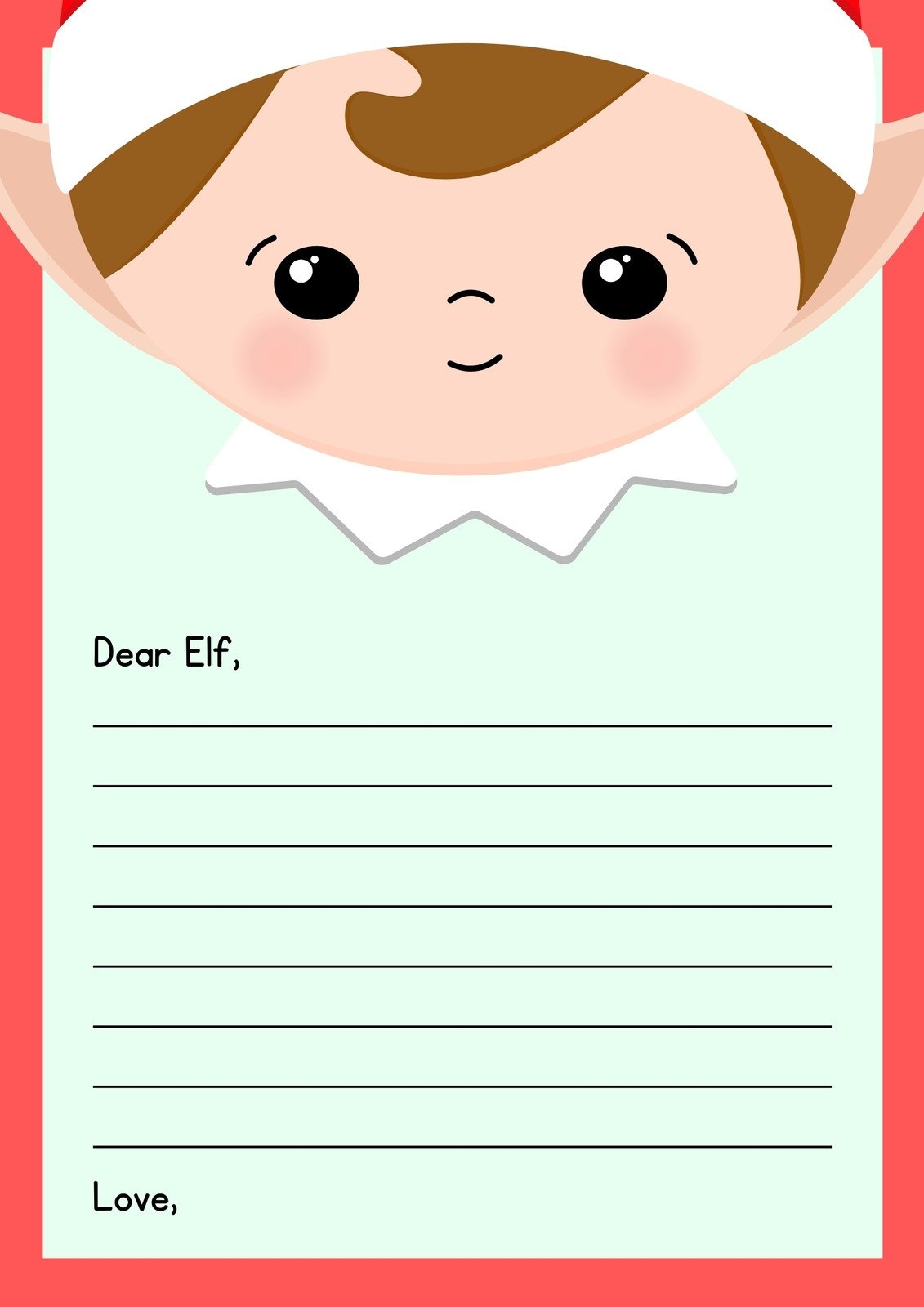 Printable Elf Template Printable Elf Template