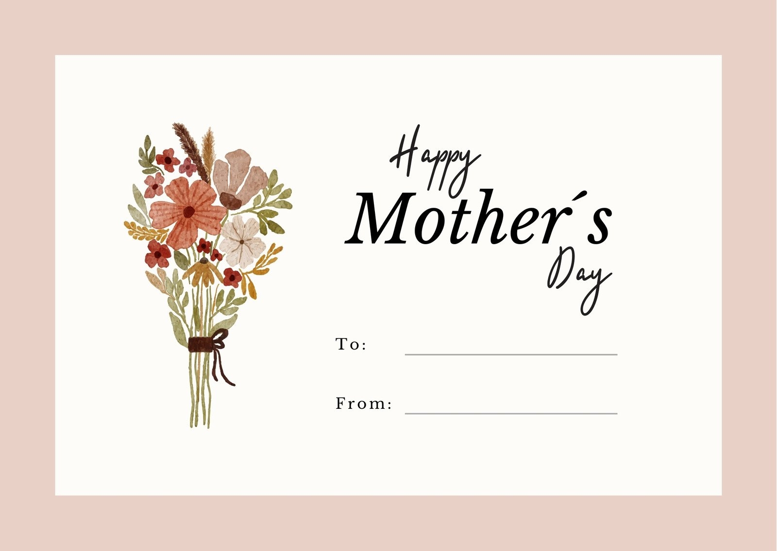 Printable Mothers Day Card Template