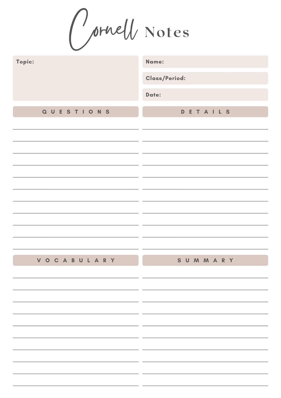 Free And Customizable Notes Templates Free And Customizable Notes Templates