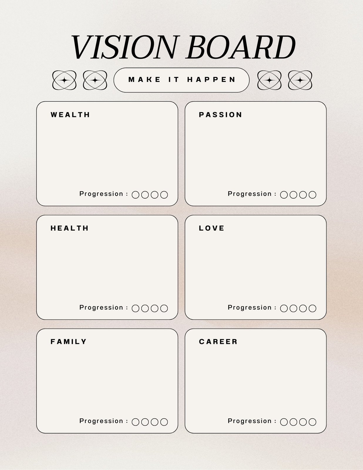 Free And Customizable Vision Board Templates Free And Customizable Vision Board Templates
