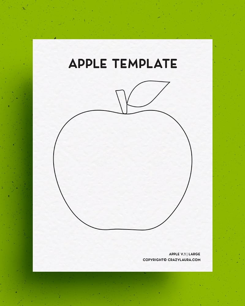 Apple Template Printable Apple Template Printable