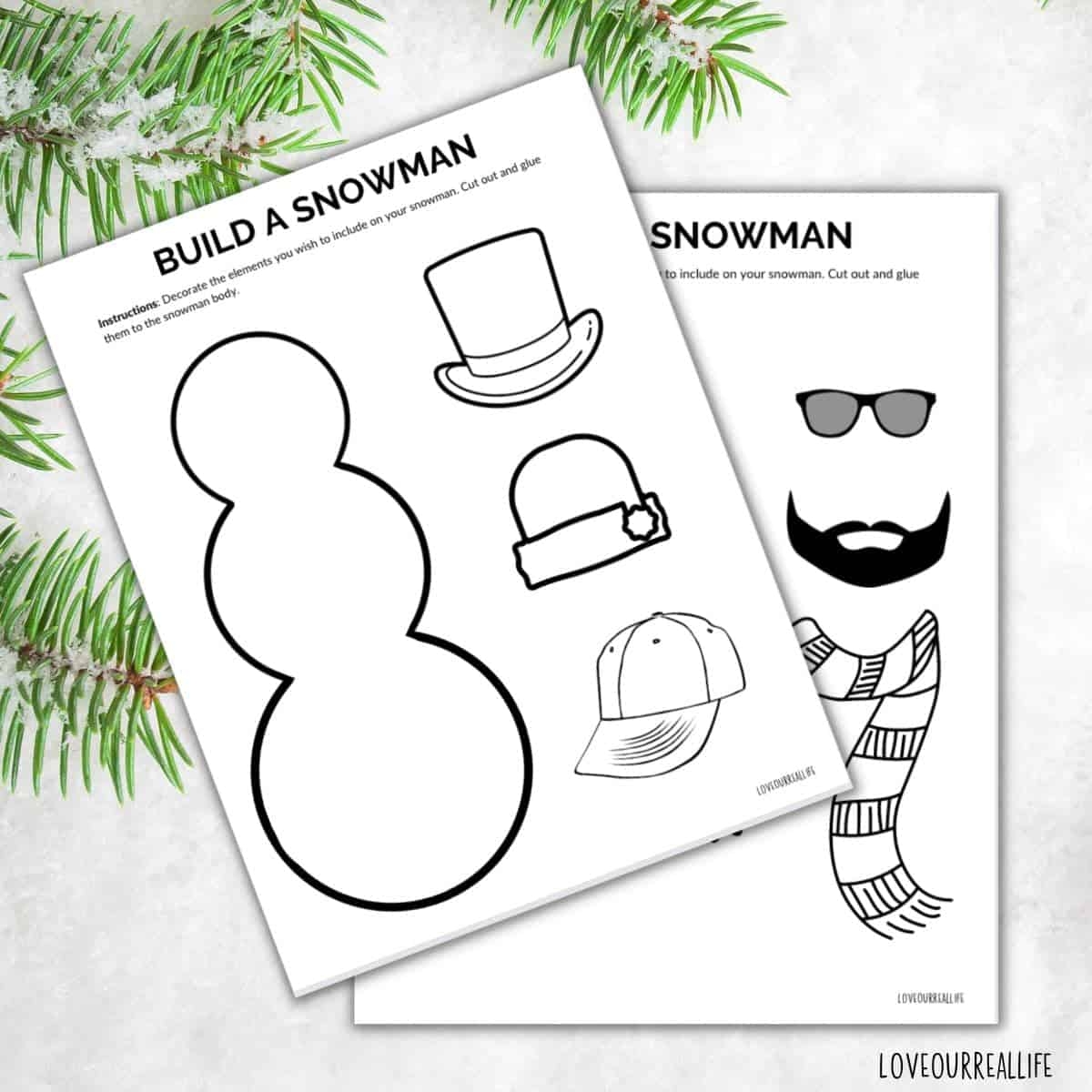 FREE Build A Snowman Printable Template Easy Craft For Kids Love Our Real Life FREE Build A Snowman Printable Template Easy Craft For Kids Love Our Real Life