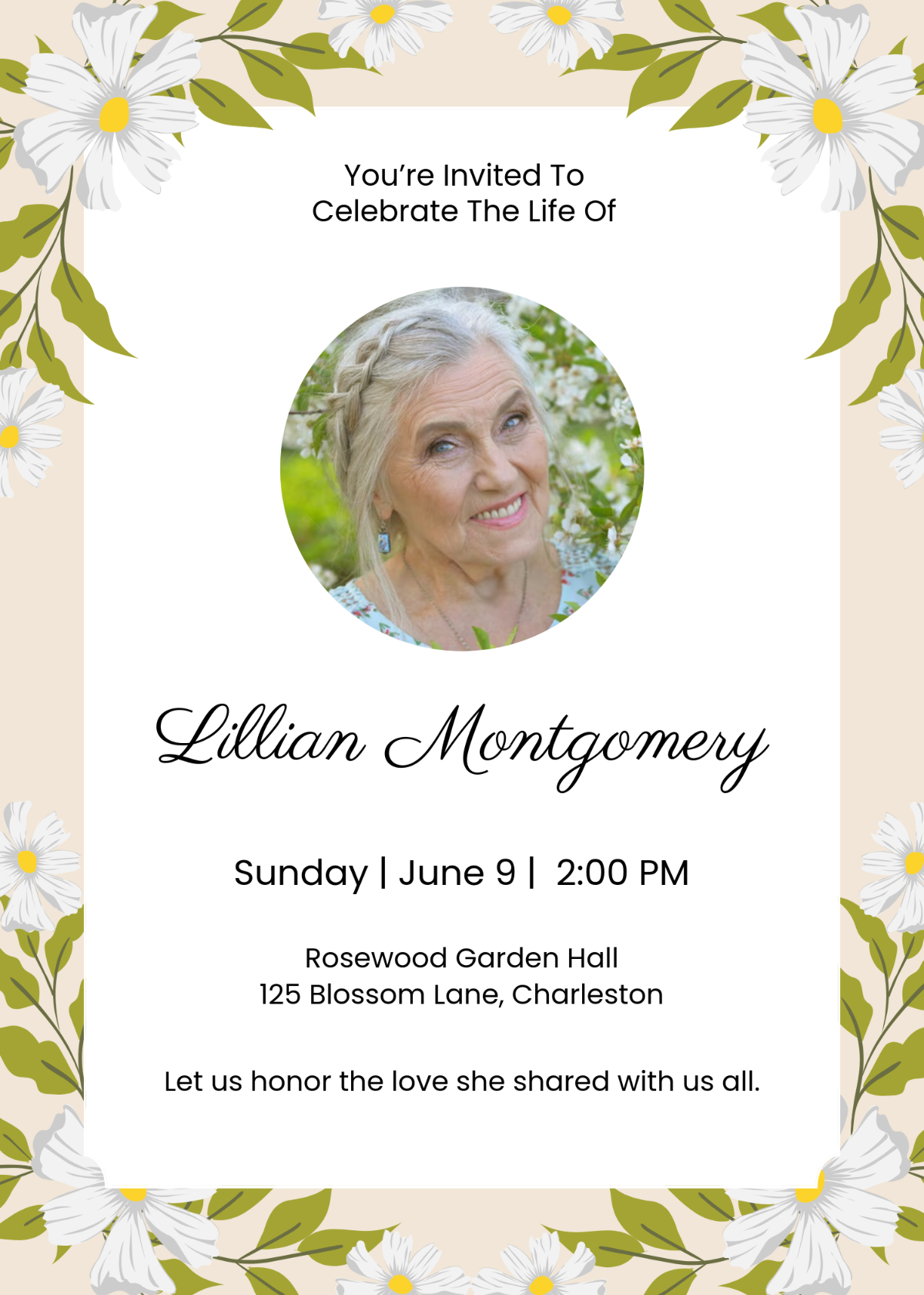 Free Printable Celebration Of Life Program Template Free Printable Celebration Of Life Program Template