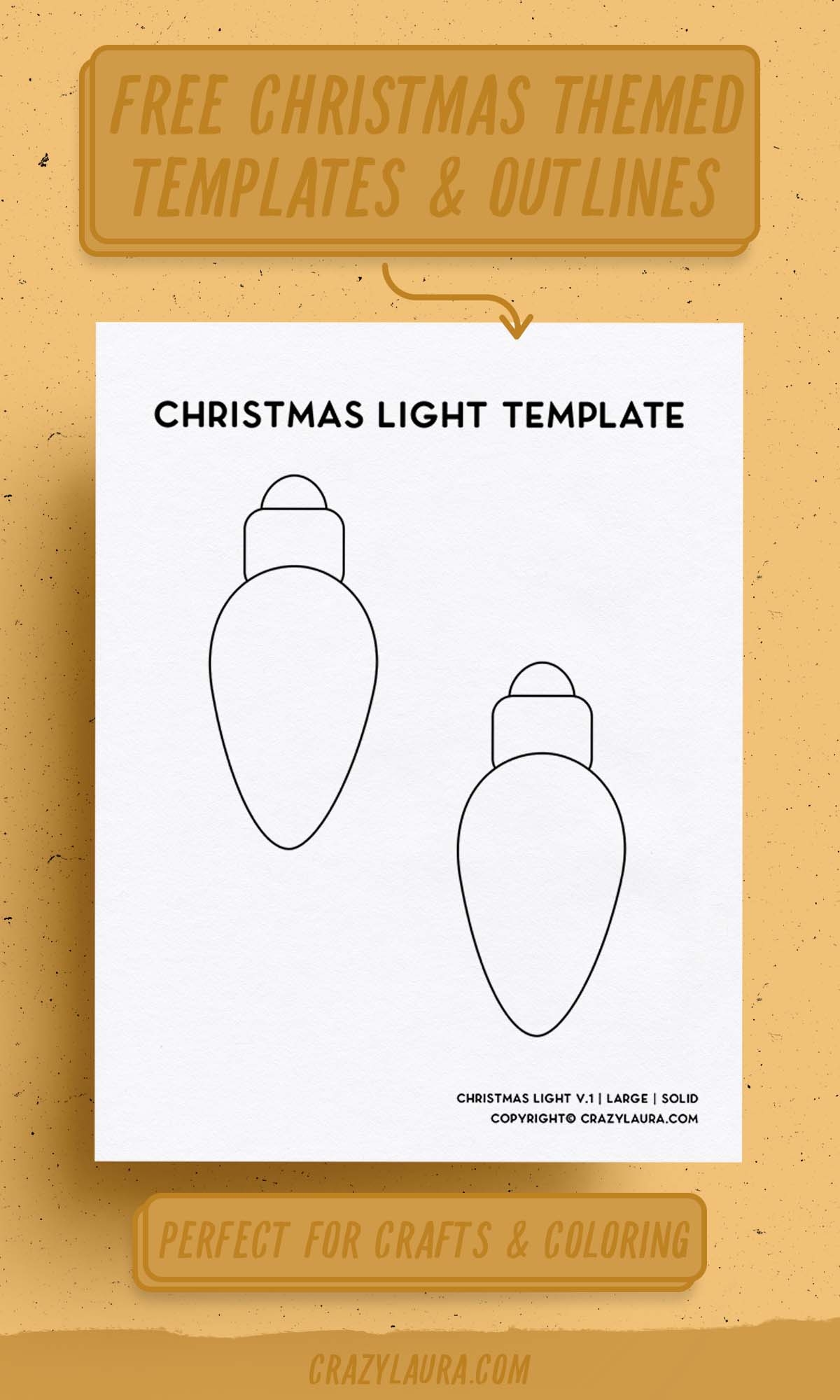Free Christmas Light Bulb Template Stencils For 2022 Crazy Laura Free Christmas Light Bulb Template Stencils For 2022 Crazy Laura