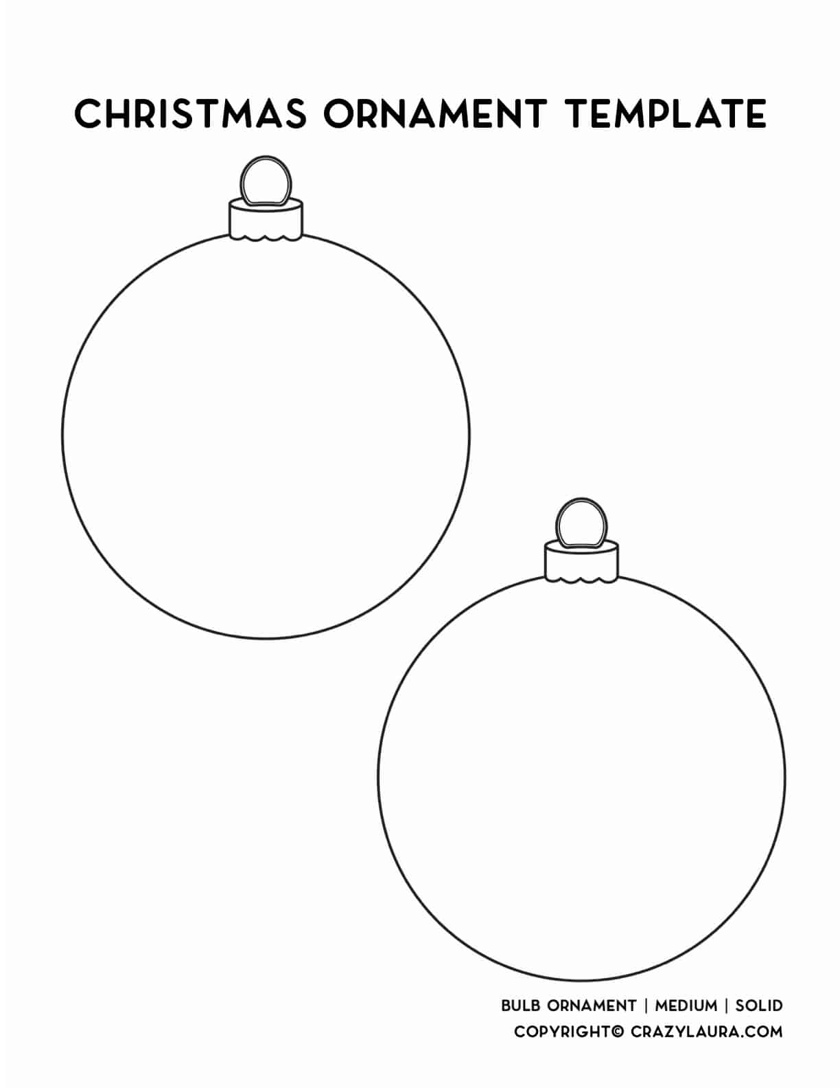 Free Christmas Ornament Template Printables Outlines Crazy Laura Free Christmas Ornament Template Printables Outlines Crazy Laura