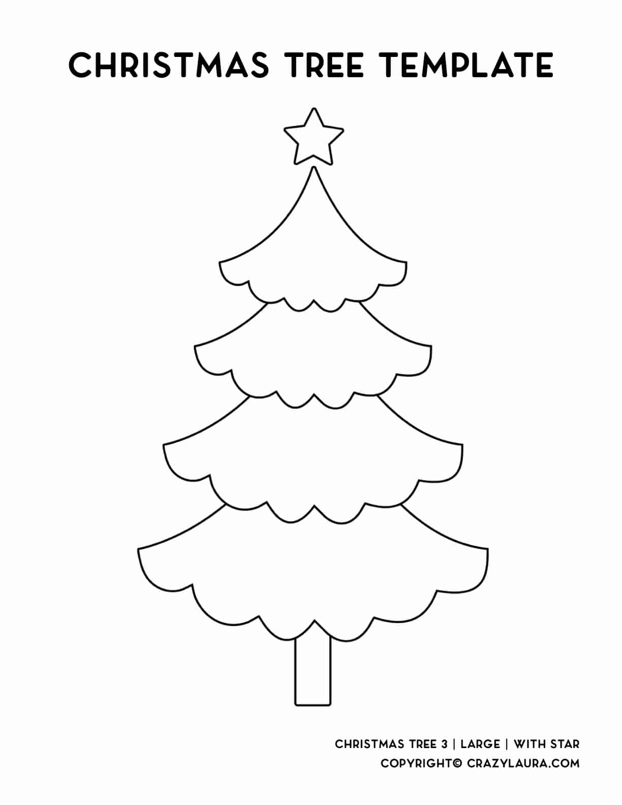 Christmas Tree Printable Template Christmas Tree Printable Template