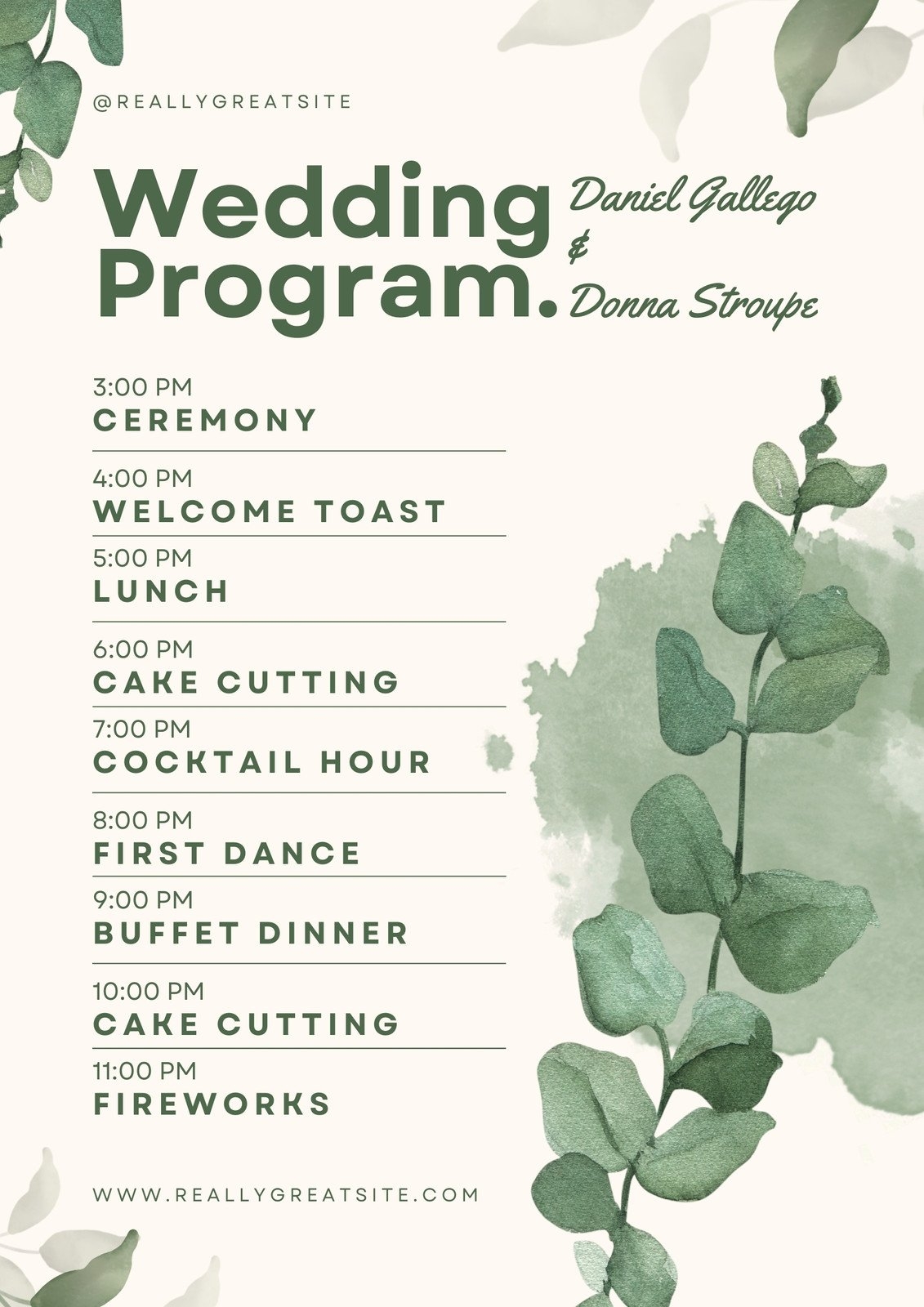 Free Custom Printable Wedding Program Templates Canva Free Custom Printable Wedding Program Templates Canva