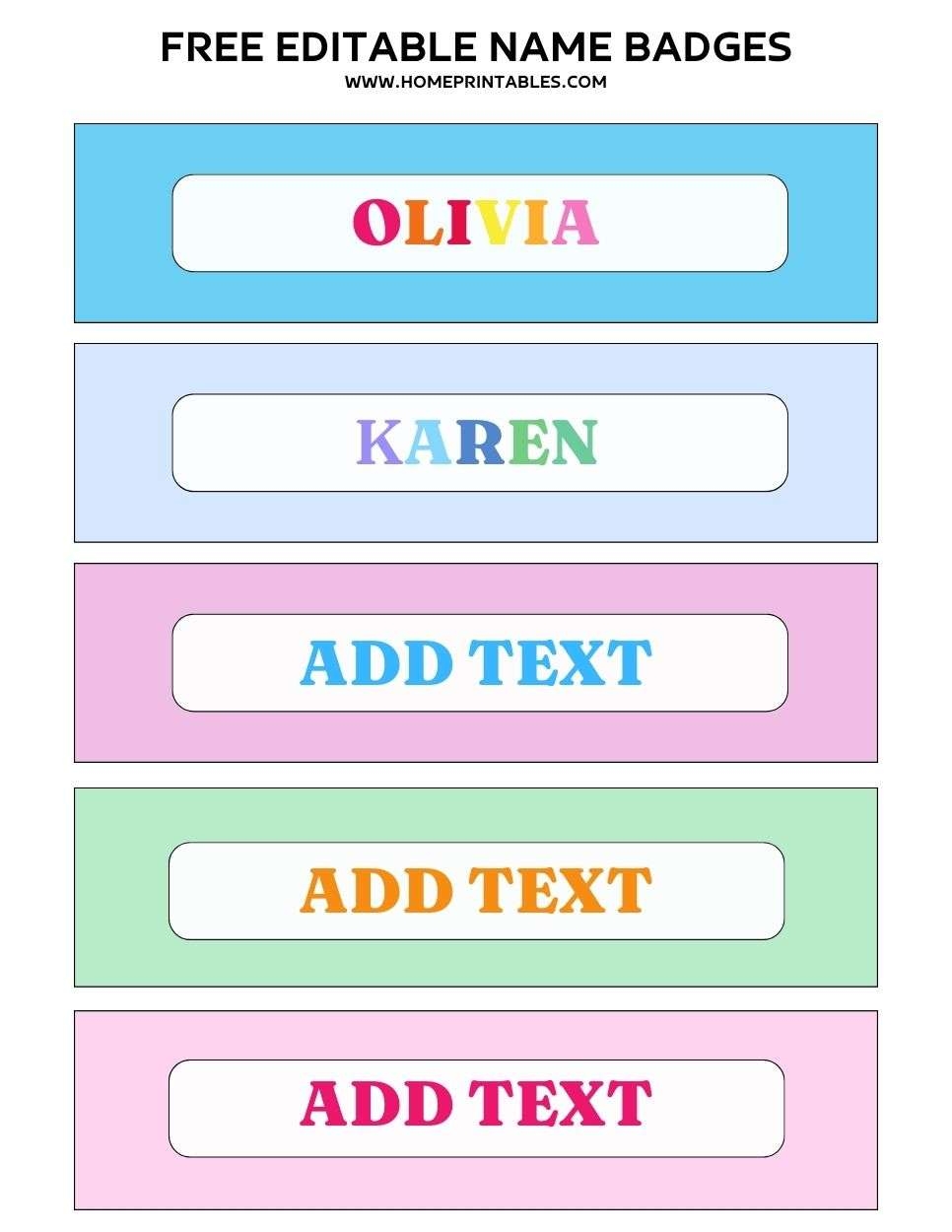 Free Editable Name Tags Printable 100 Name Label Templates Free Editable Name Tags Printable 100 Name Label Templates