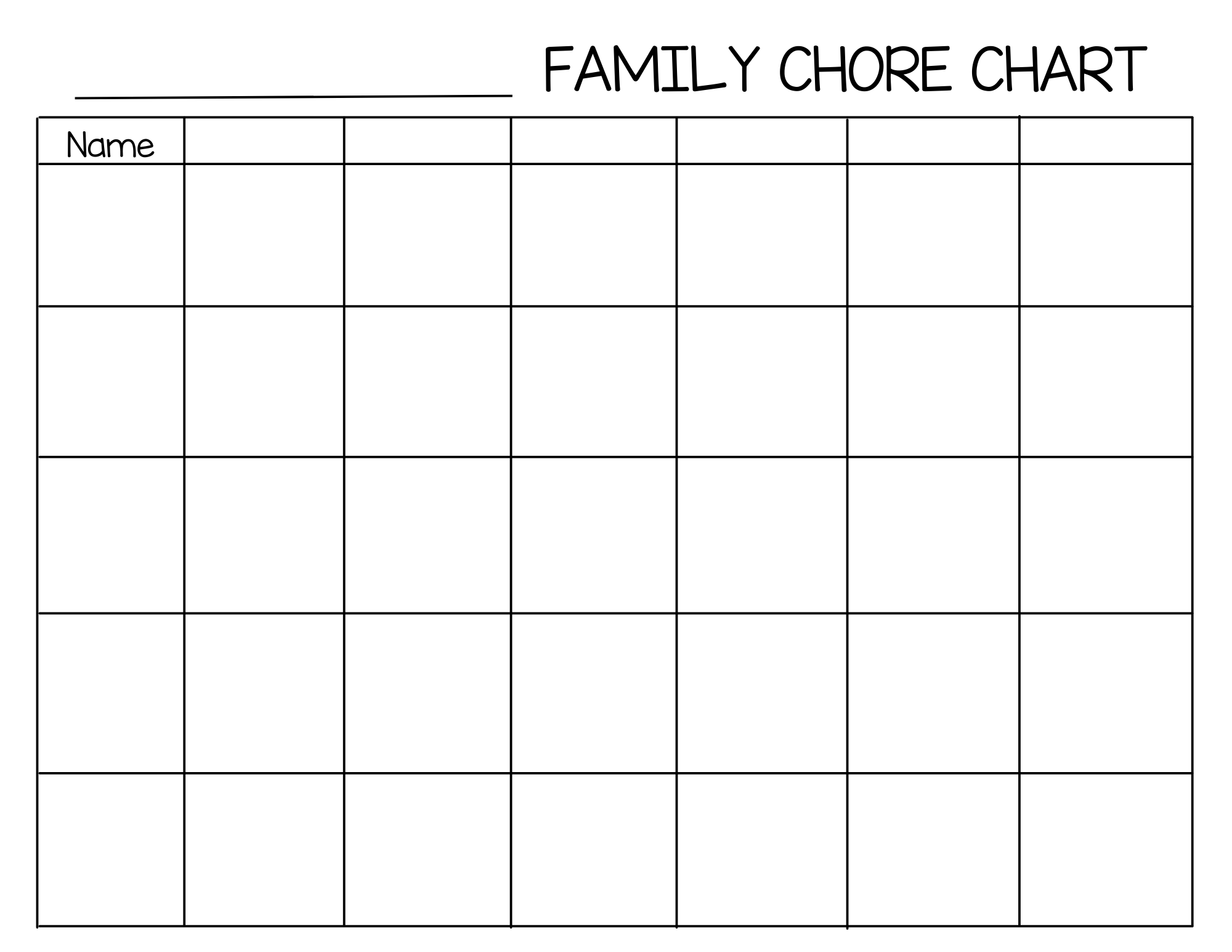 Free Family Chore Chart Templates With The Huddlestons Free Family Chore Chart Templates With The Huddlestons