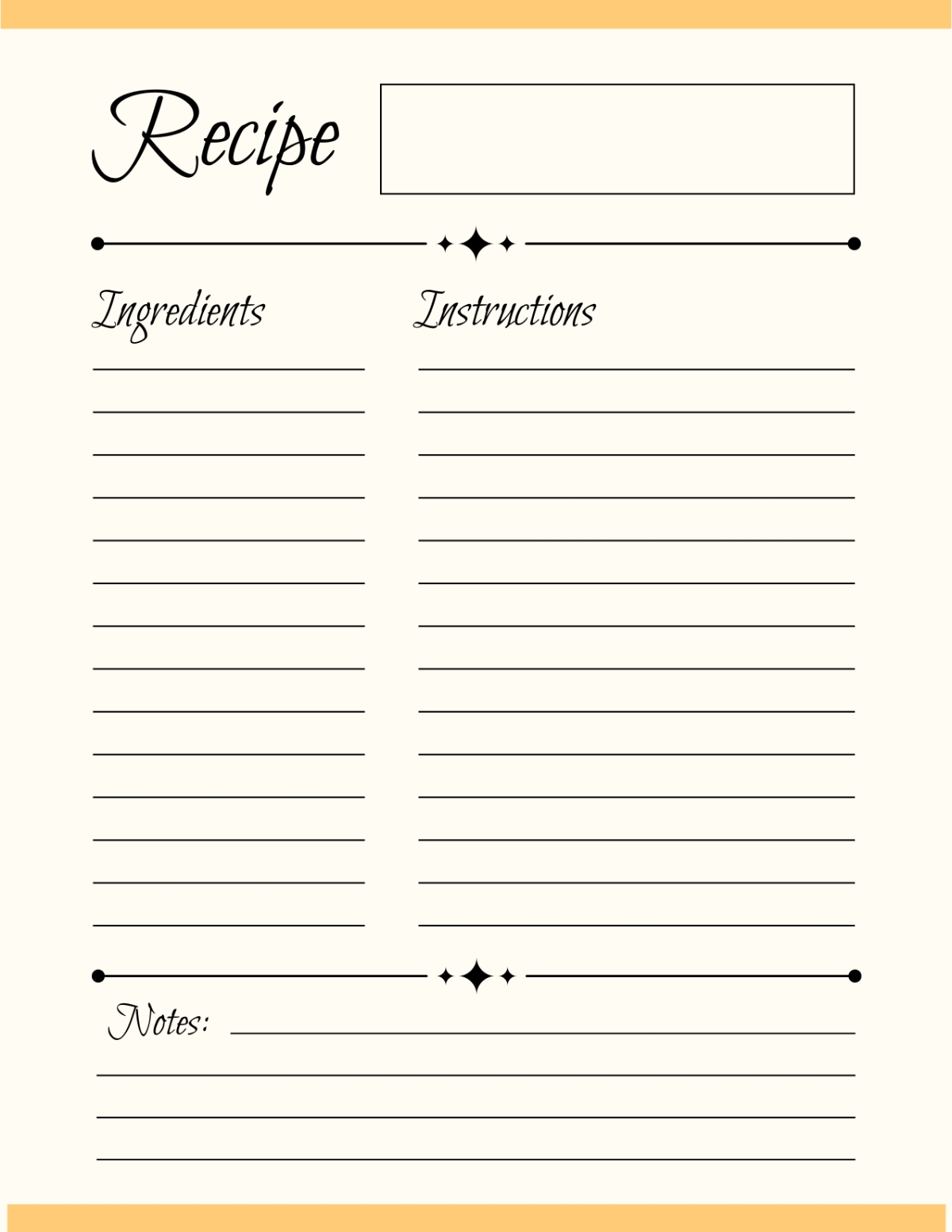 Free Full Page Recipe Template To Edit Online Free Full Page Recipe Template To Edit Online