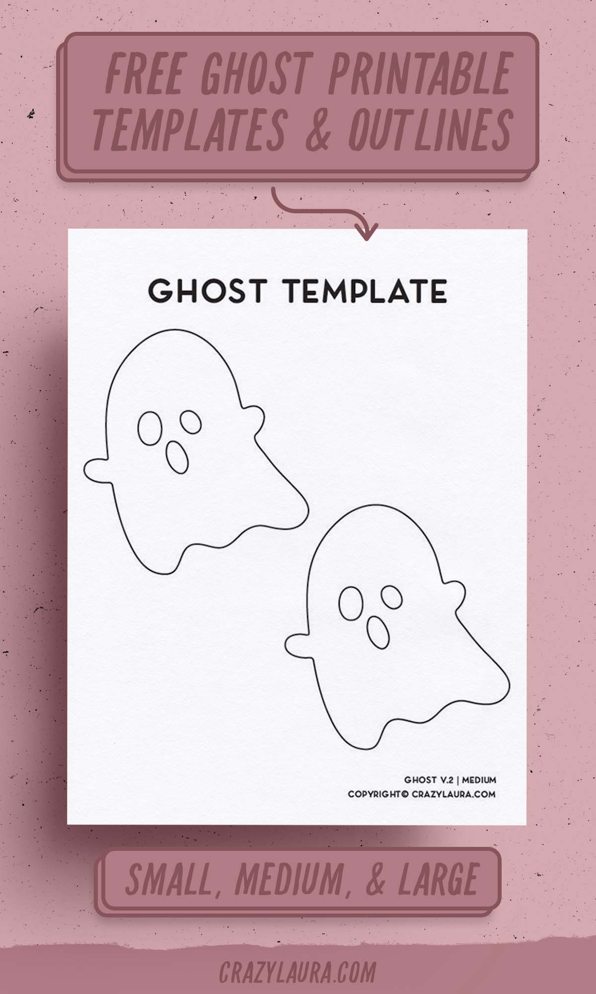 Free Ghost Template With 4 Different Variations Shapes Crazy Laura Free Ghost Template With 4 Different Variations Shapes Crazy Laura