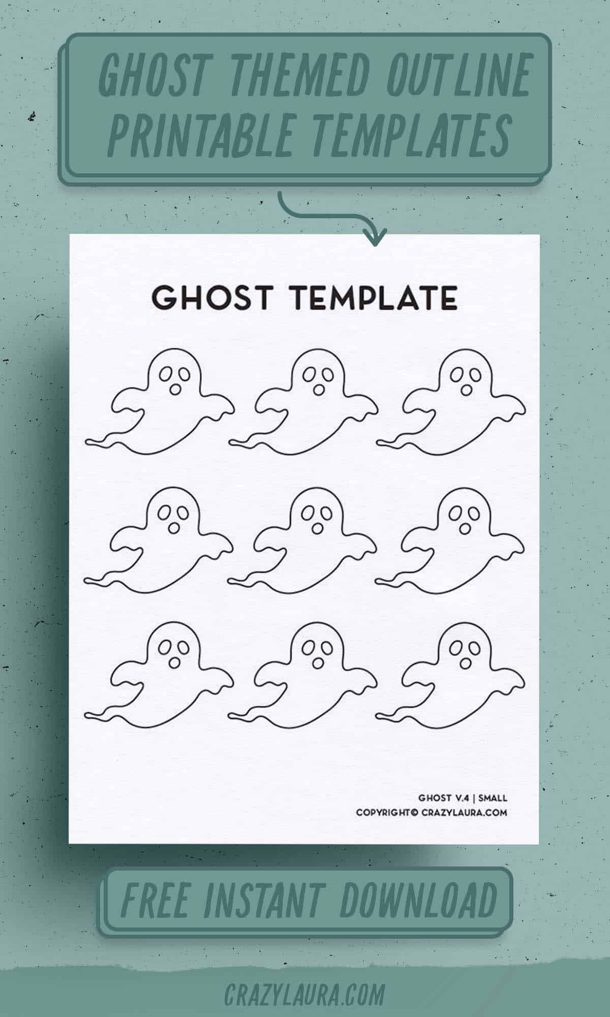 Free Ghost Template With 4 Different Variations Shapes Crazy Laura Free Ghost Template With 4 Different Variations Shapes Crazy Laura