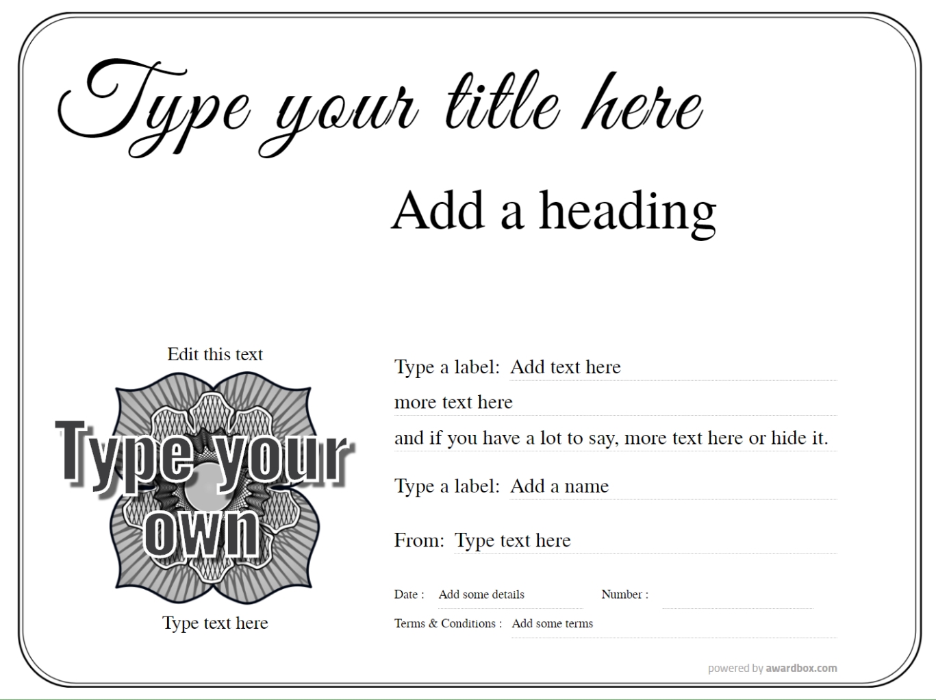 Free Gift Certificate Templates And Vouchers Easy To Customize And Print Free Gift Certificate Templates And Vouchers Easy To Customize And Print
