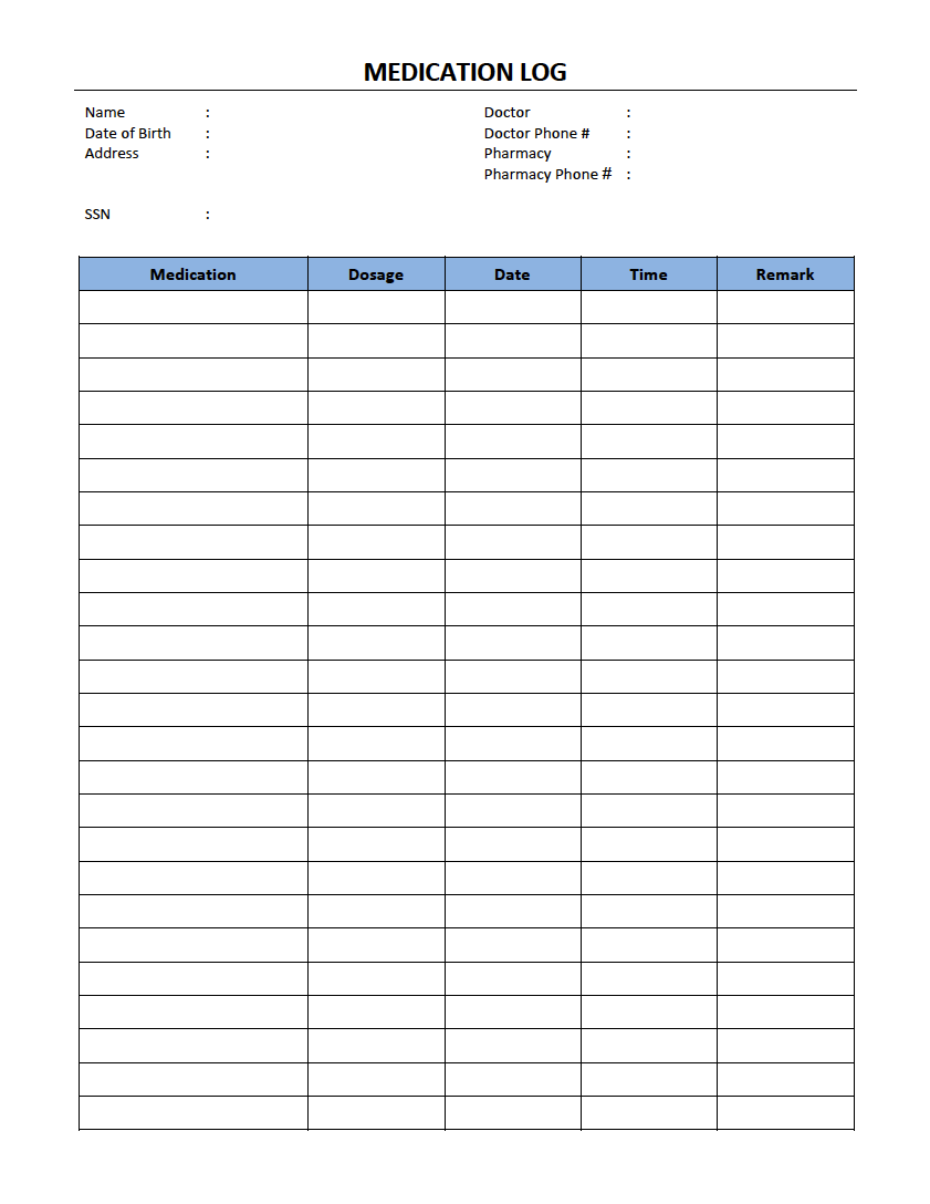 Free Medication Schedule Templates PDF WORD EXCEL Free Medication Schedule Templates PDF WORD EXCEL