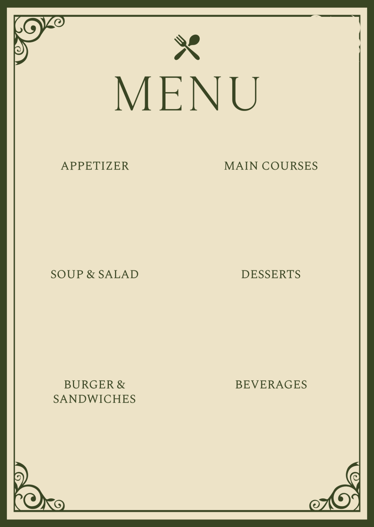 Free Menu Templates Editable And Printable Free Menu Templates Editable And Printable