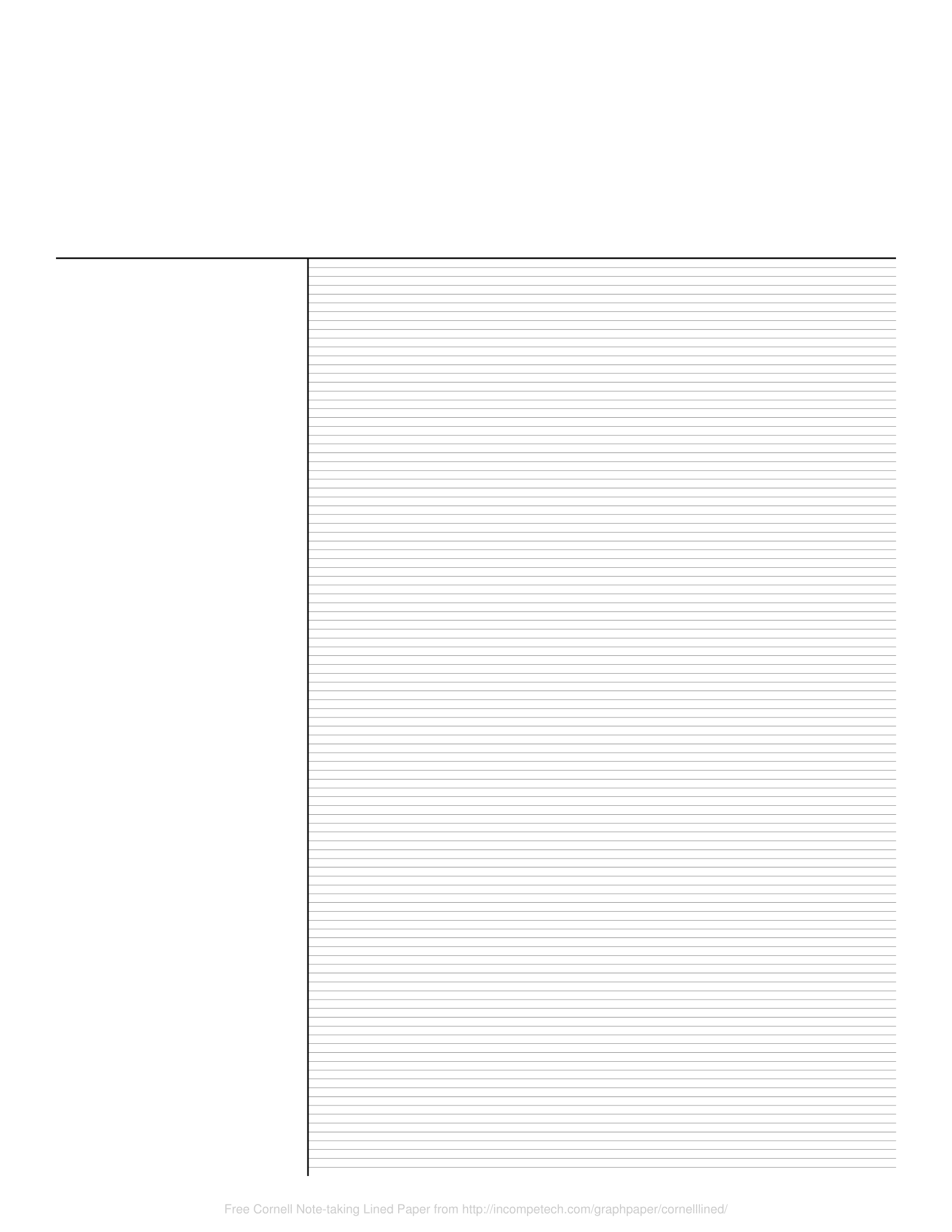 Free Online Graph Paper Cornell Note taking Lined Free Online Graph Paper Cornell Note taking Lined