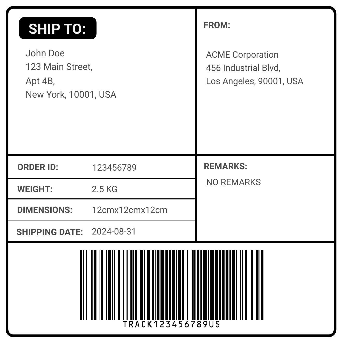 Free Online Shipping Label Maker CraftMyPDF Free Online Shipping Label Maker CraftMyPDF