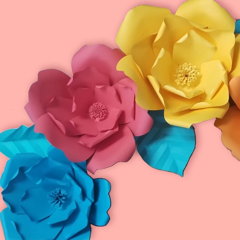 Free Paper Flower Template Printable Cut File Free Paper Flower Template Printable Cut File