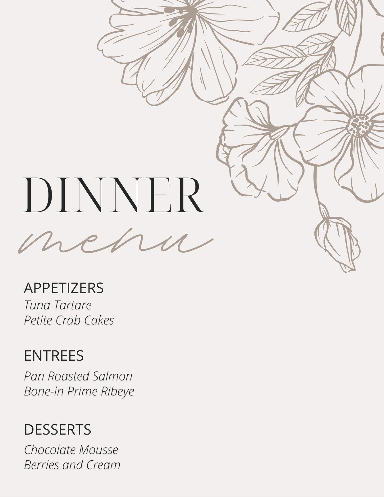 Free Menu Templates Printable Free Menu Templates Printable