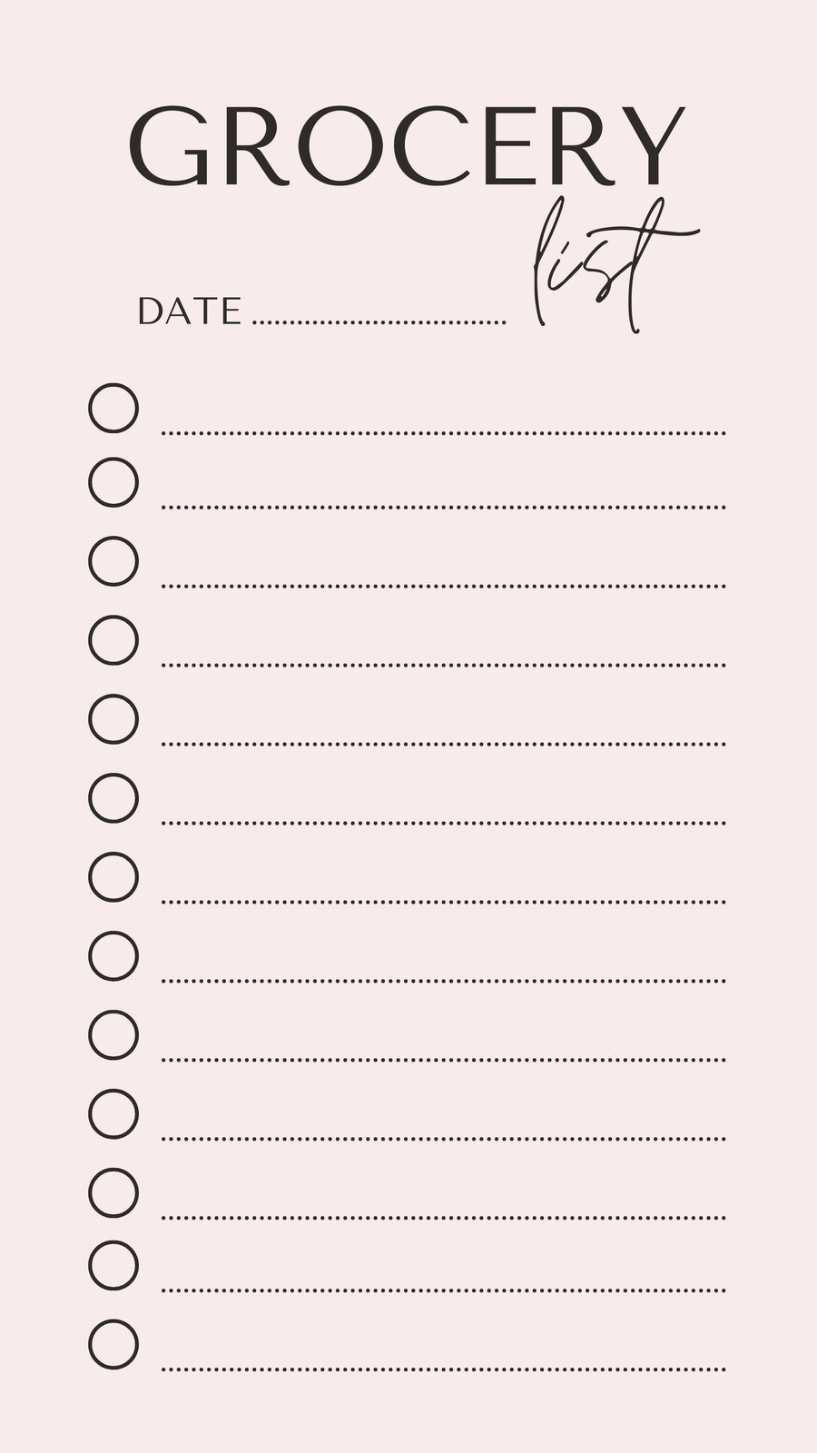 Printable Shopping List Template Printable Shopping List Template
