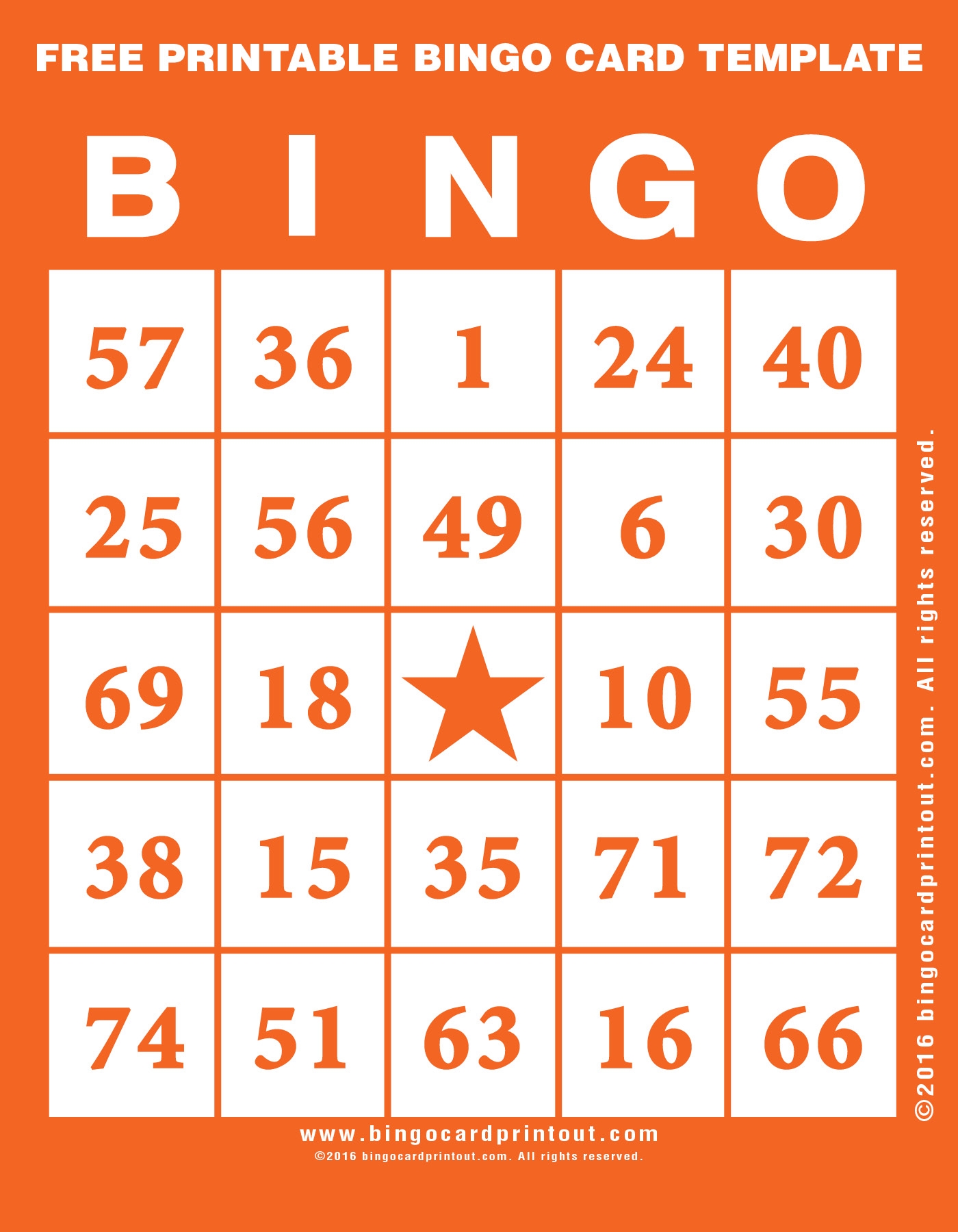 Free Printable Bingo Card Template BingoCardPrintout Free Printable Bingo Card Template BingoCardPrintout