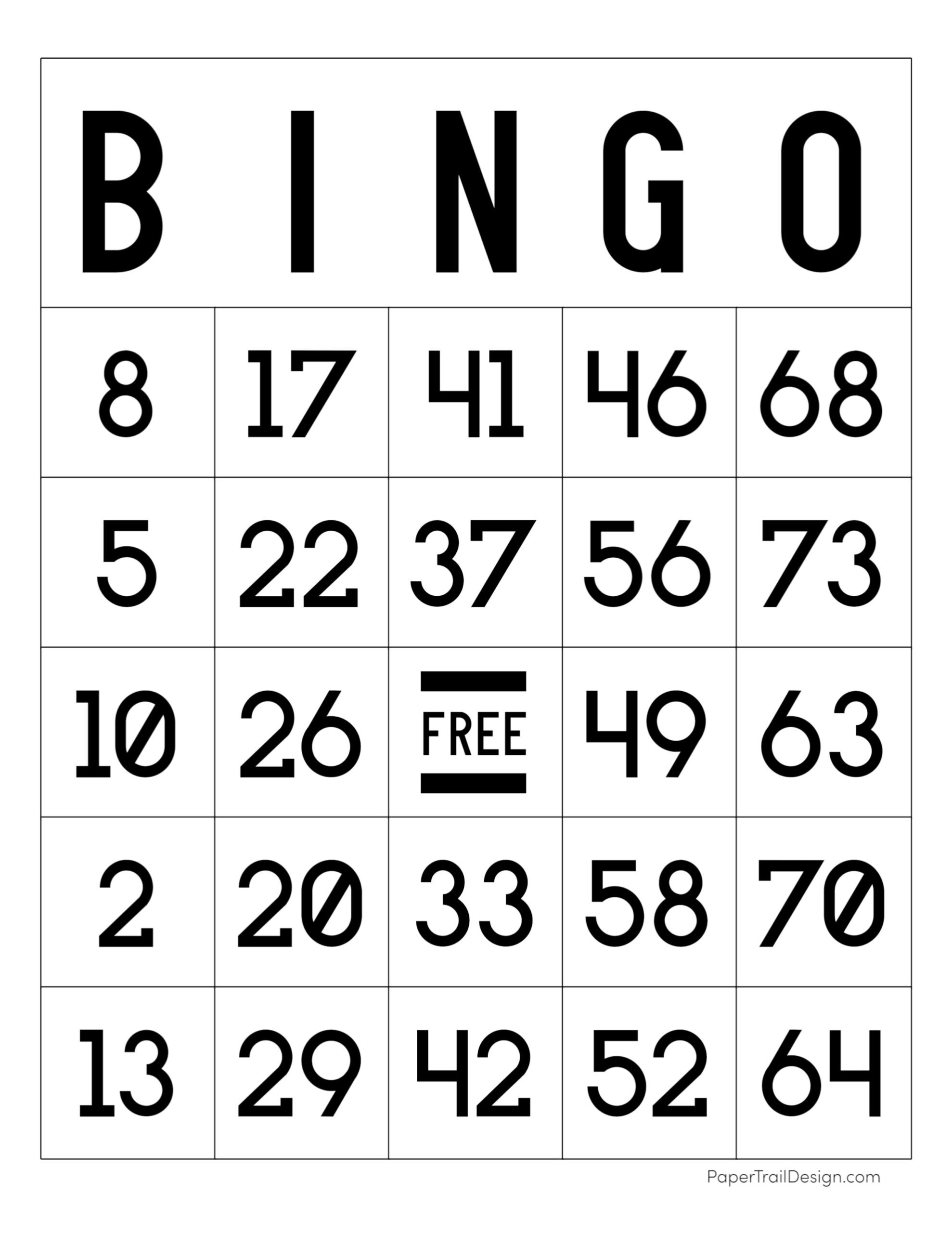 Free Printable Bingo Cards Paper Trail Design Worksheets Library Free Printable Bingo Cards Paper Trail Design Worksheets Library