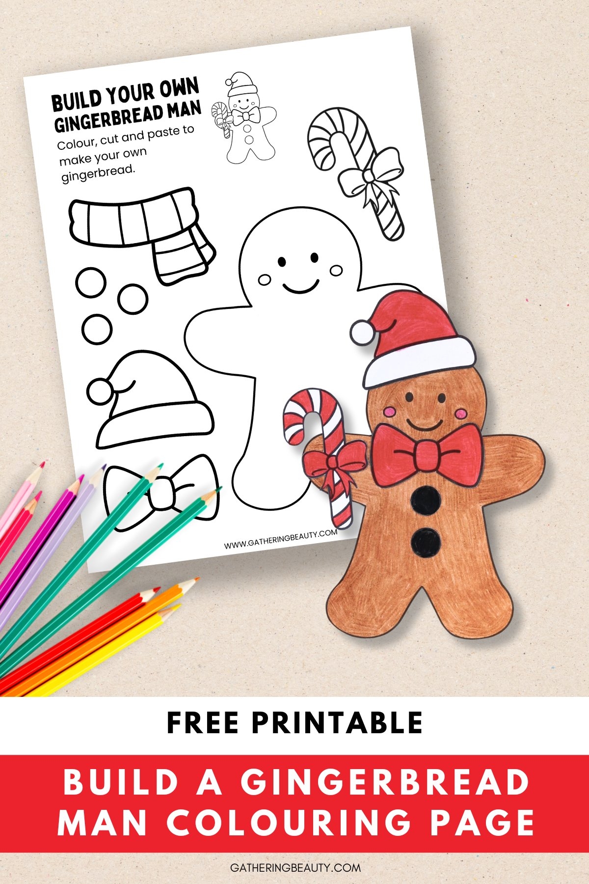Gingerbread Man Printable Template