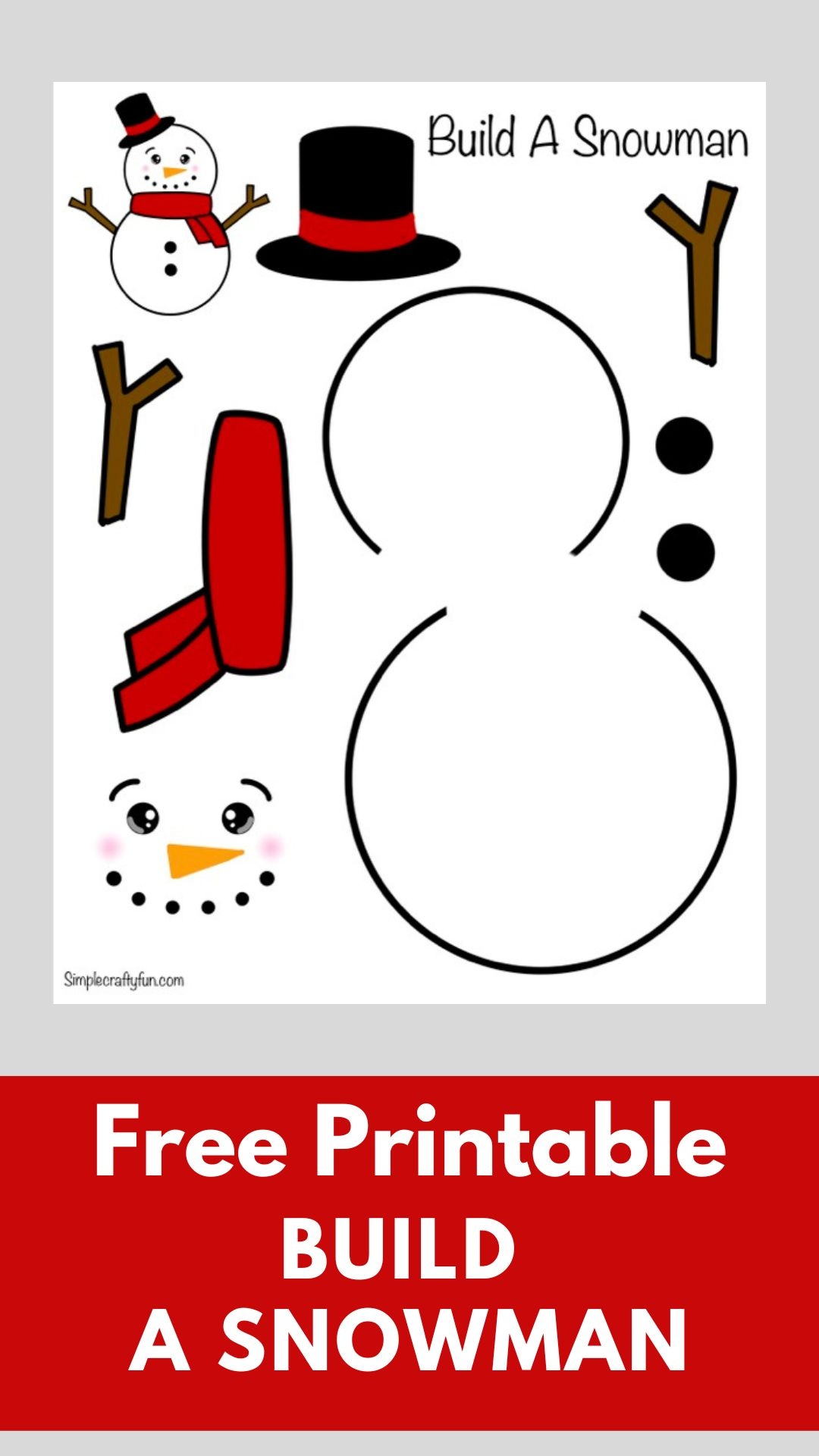 Snowman Template Printable Pdf Snowman Template Printable Pdf