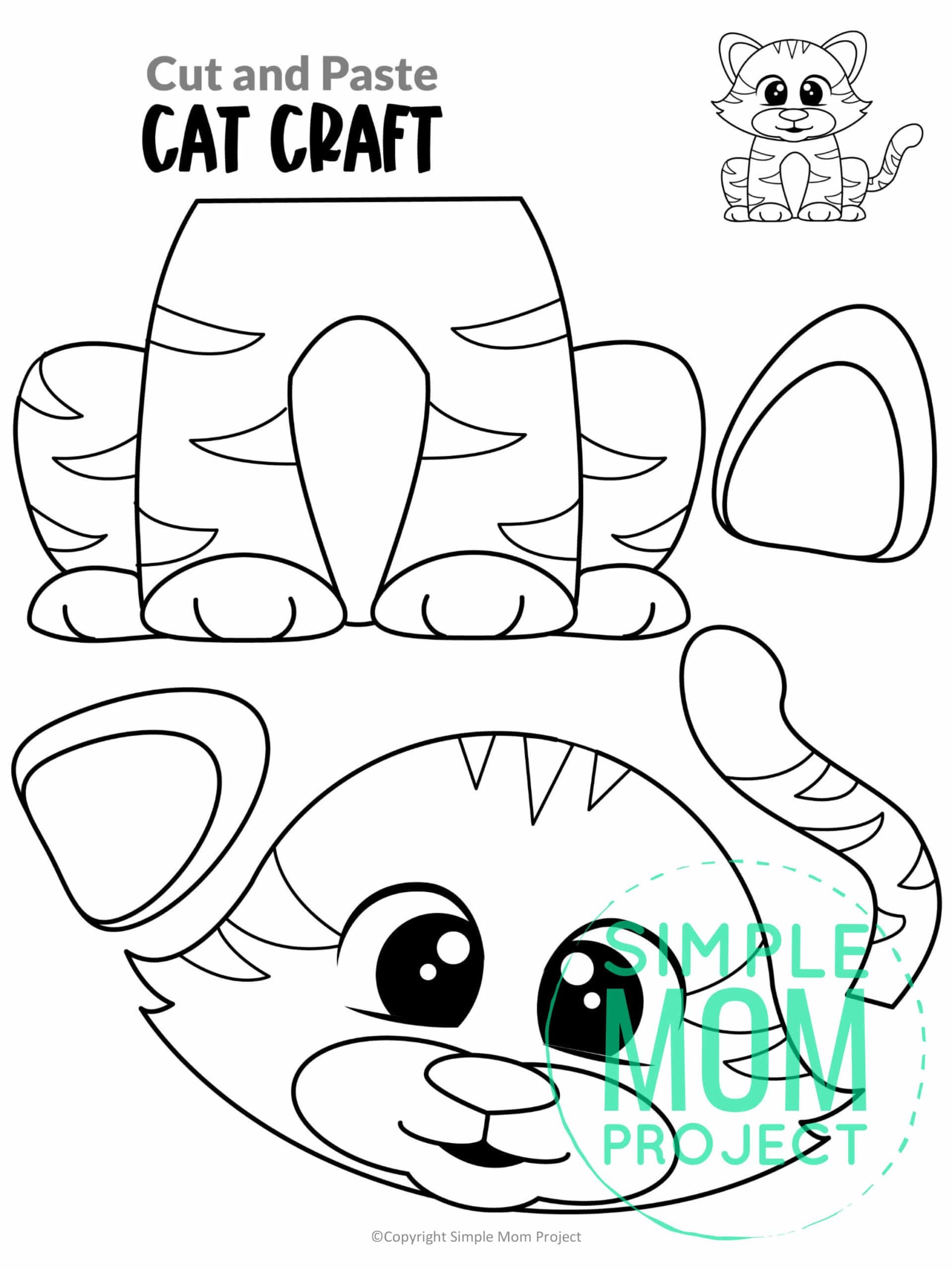 Free Printable Cat Craft Template Simple Mom Project Free Printable Cat Craft Template Simple Mom Project