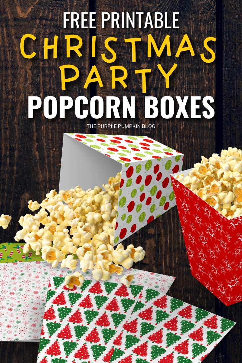 Free Printable Christmas Party Popcorn Boxes To Print At Home Free Printable Christmas Party Popcorn Boxes To Print At Home