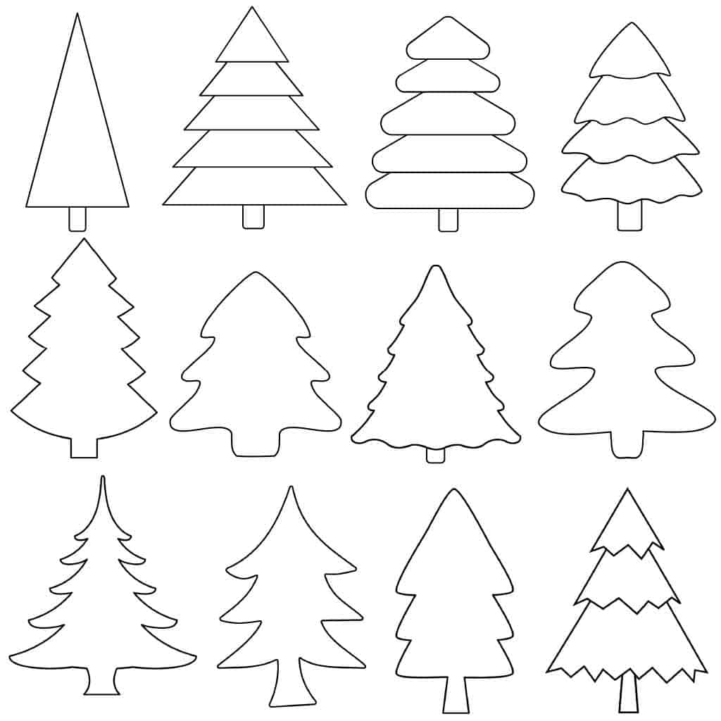 Free Printable Template Of Christmas Tree Free Printable Template Of Christmas Tree