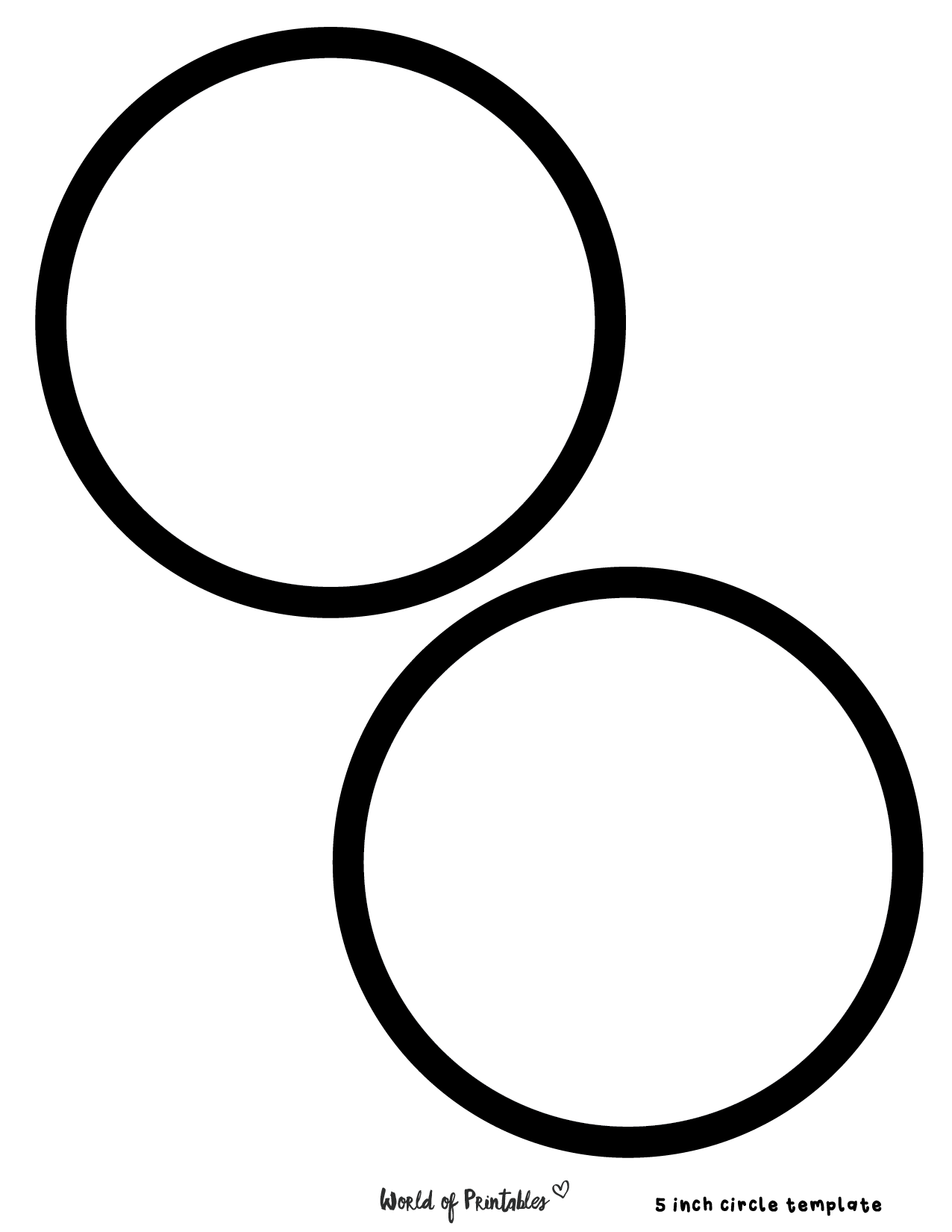 Free Printable Circle Templates Various Sizes World Of Printables Free Printable Circle Templates Various Sizes World Of Printables