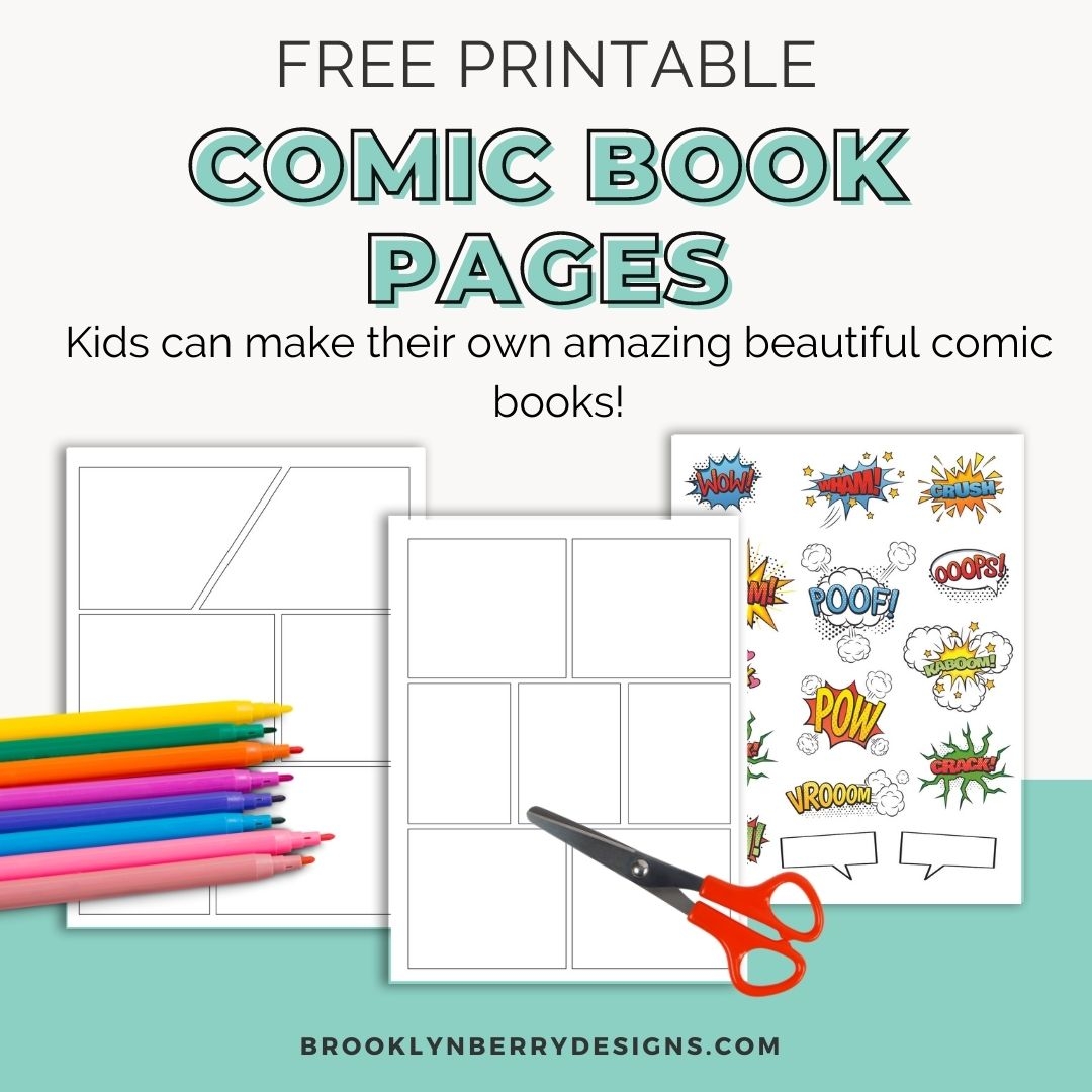 Free Printable Comic Book Templates Brooklyn Berry Designs Free Printable Comic Book Templates Brooklyn Berry Designs