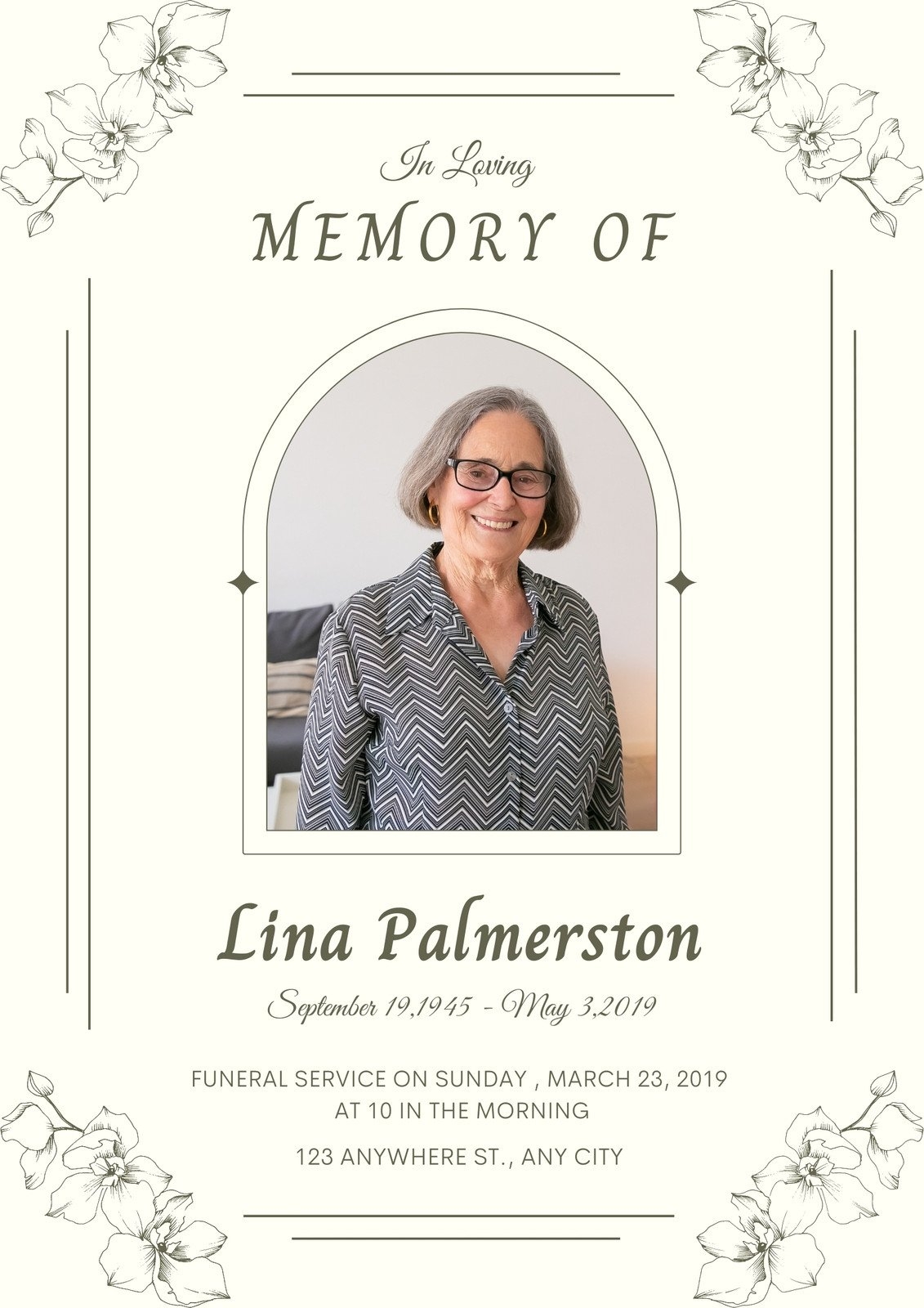 Free Printable Customizable Funeral Program Templates Canva Free Printable Customizable Funeral Program Templates Canva