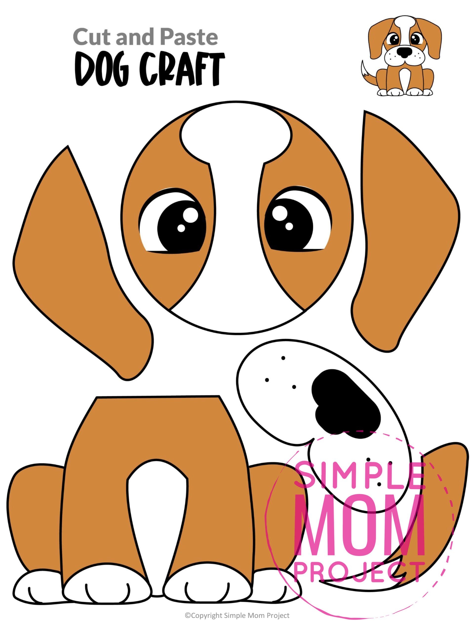 Free Printable Dog Craft Template Simple Mom Project Free Printable Dog Craft Template Simple Mom Project