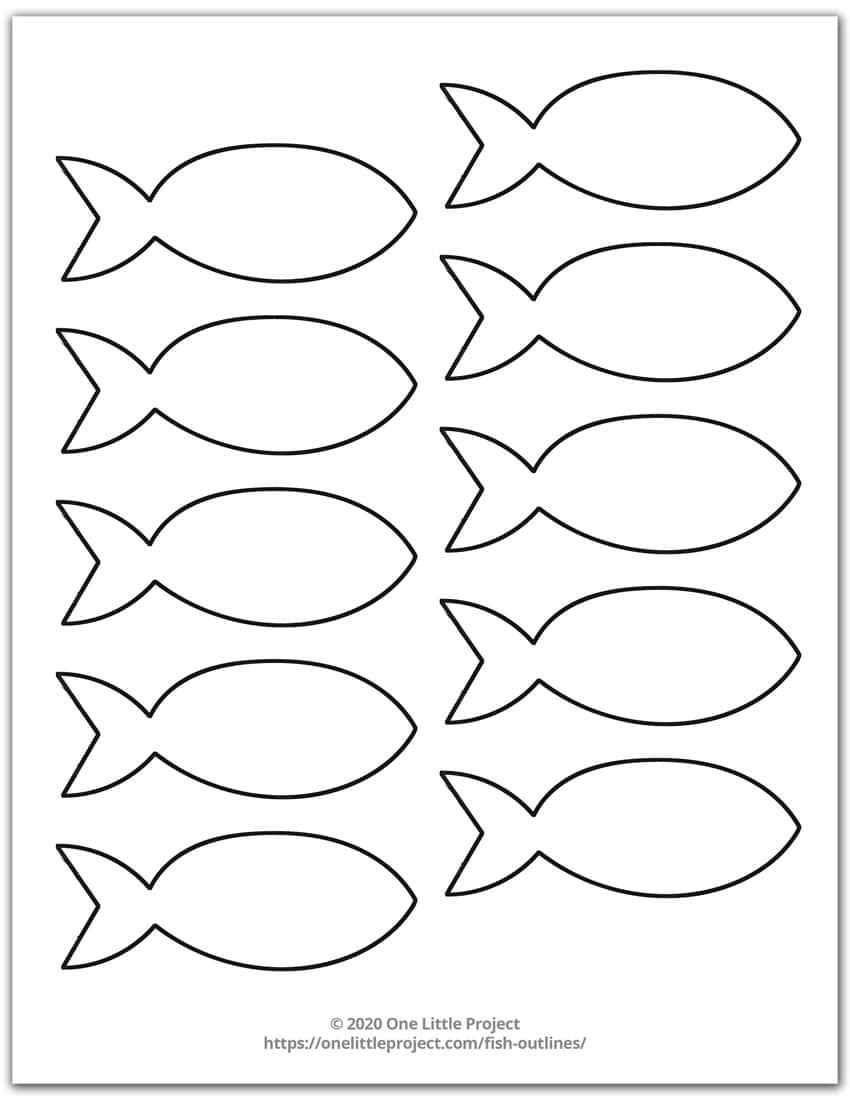 Free Printable Fish Outline Pages Fish Templates One Little Project Free Printable Fish Outline Pages Fish Templates One Little Project