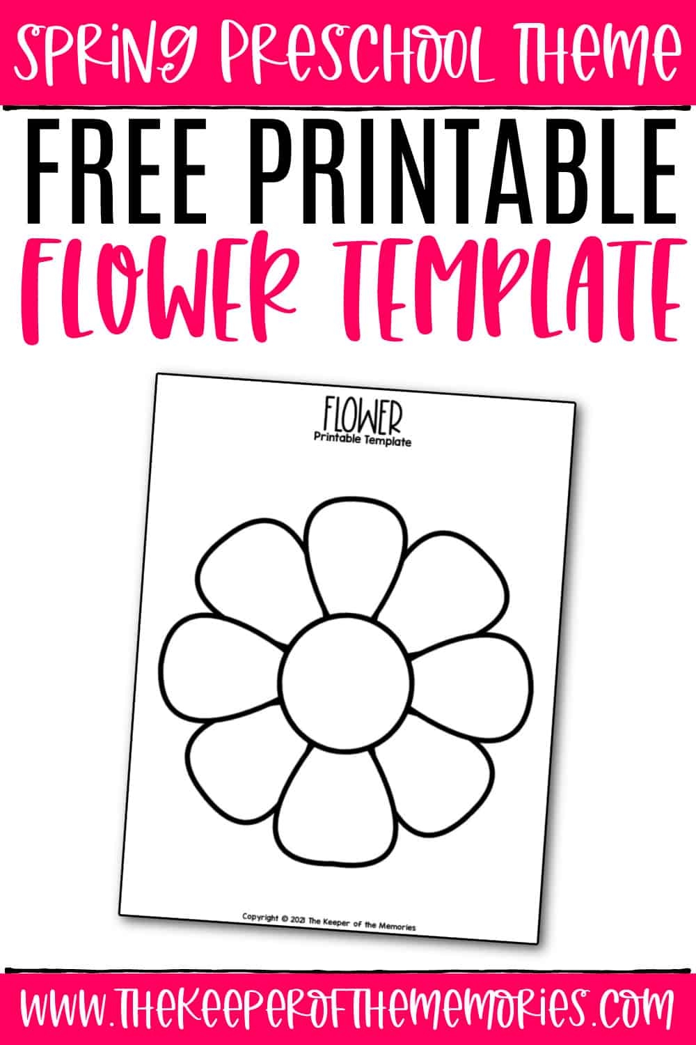 Printable Flower Template Printable Flower Template