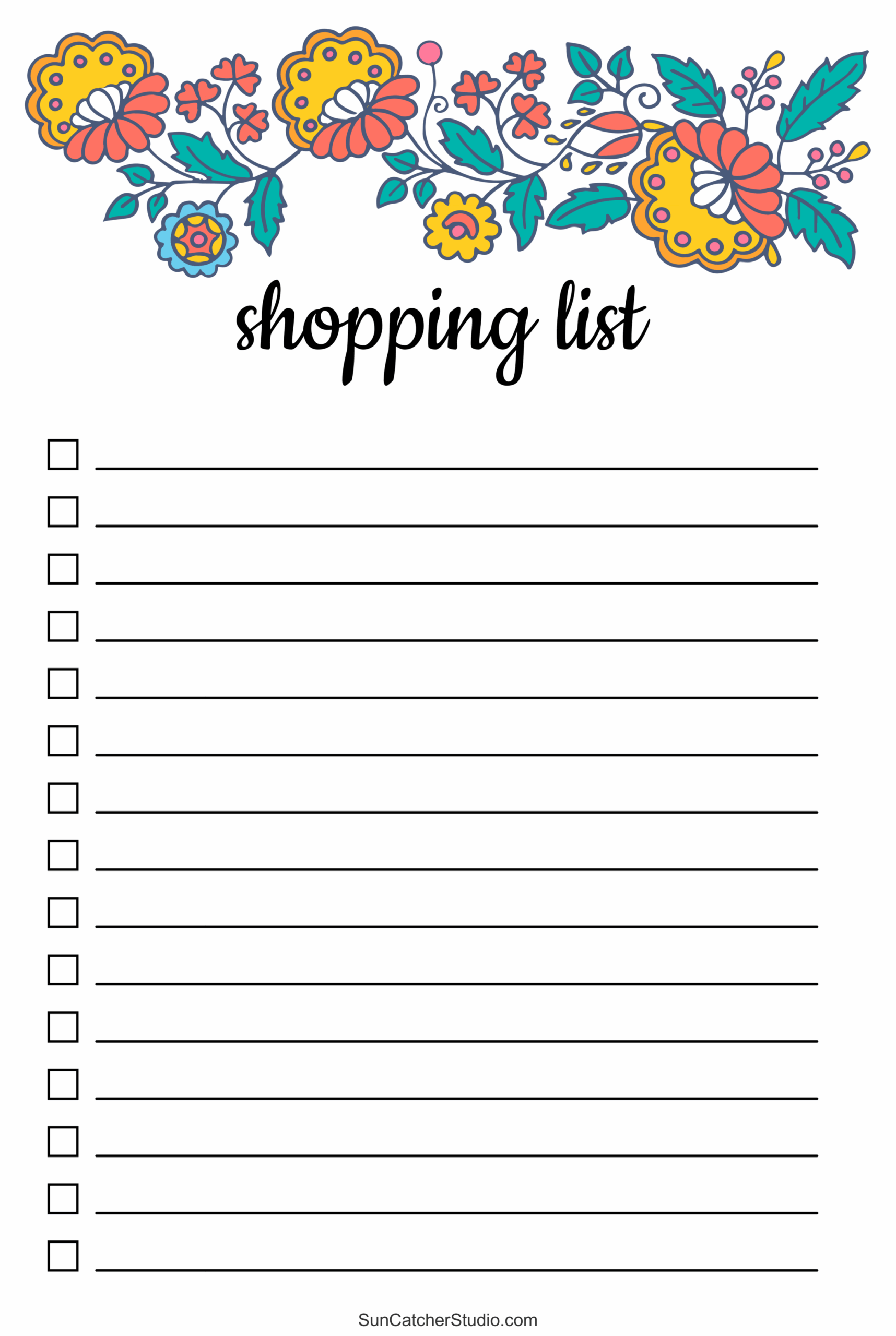 Free Printable Grocery List Templates PDF Shopping Lists Free Free Printable Grocery List Templates PDF Shopping Lists Free