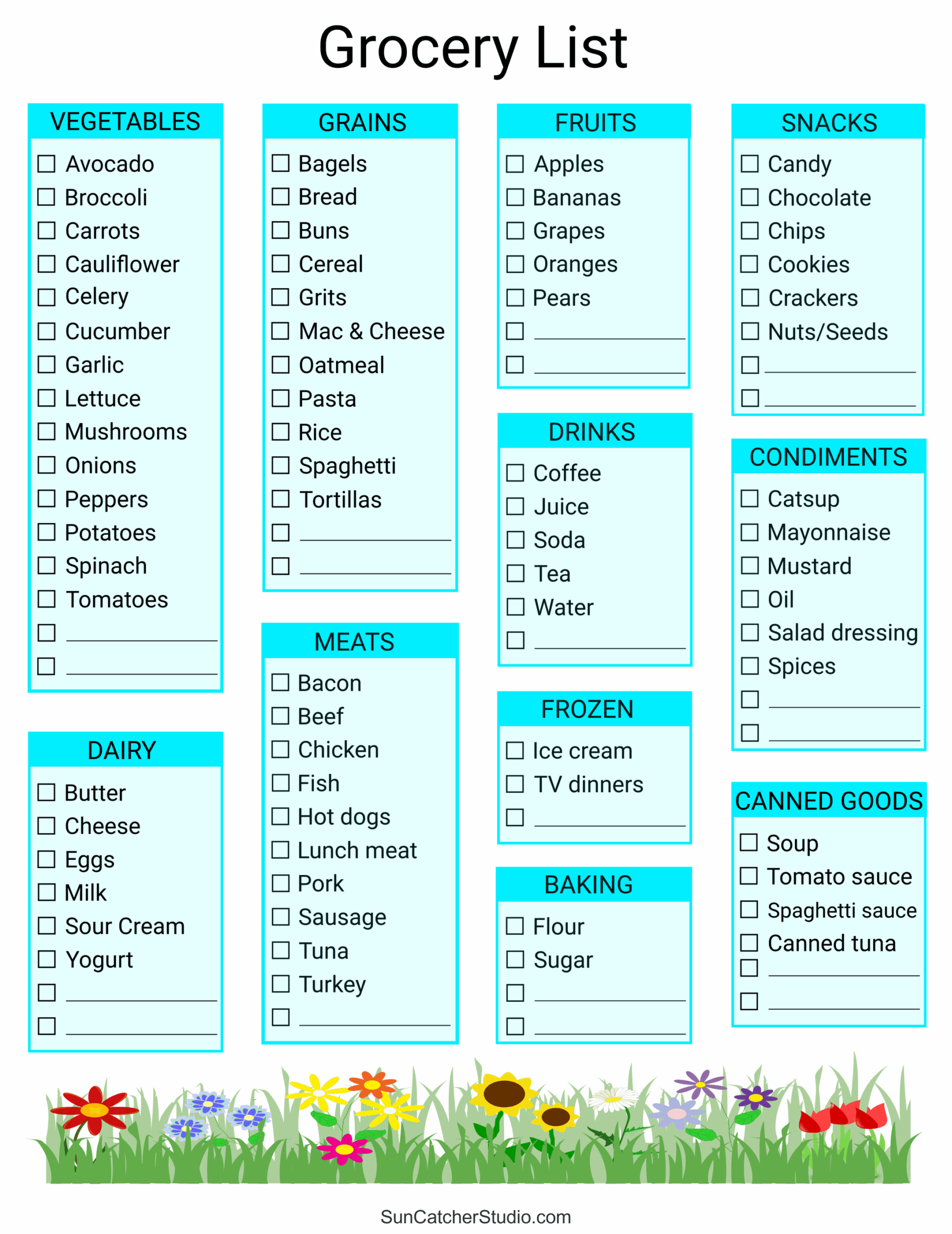 Free Printable Grocery List Templates PDF Shopping Lists Free Printables Monograms Design Tools Patterns U0026 DIY Projects Free Printable Grocery List Templates PDF Shopping Lists Free Printables Monograms Design Tools Patterns U0026 DIY Projects