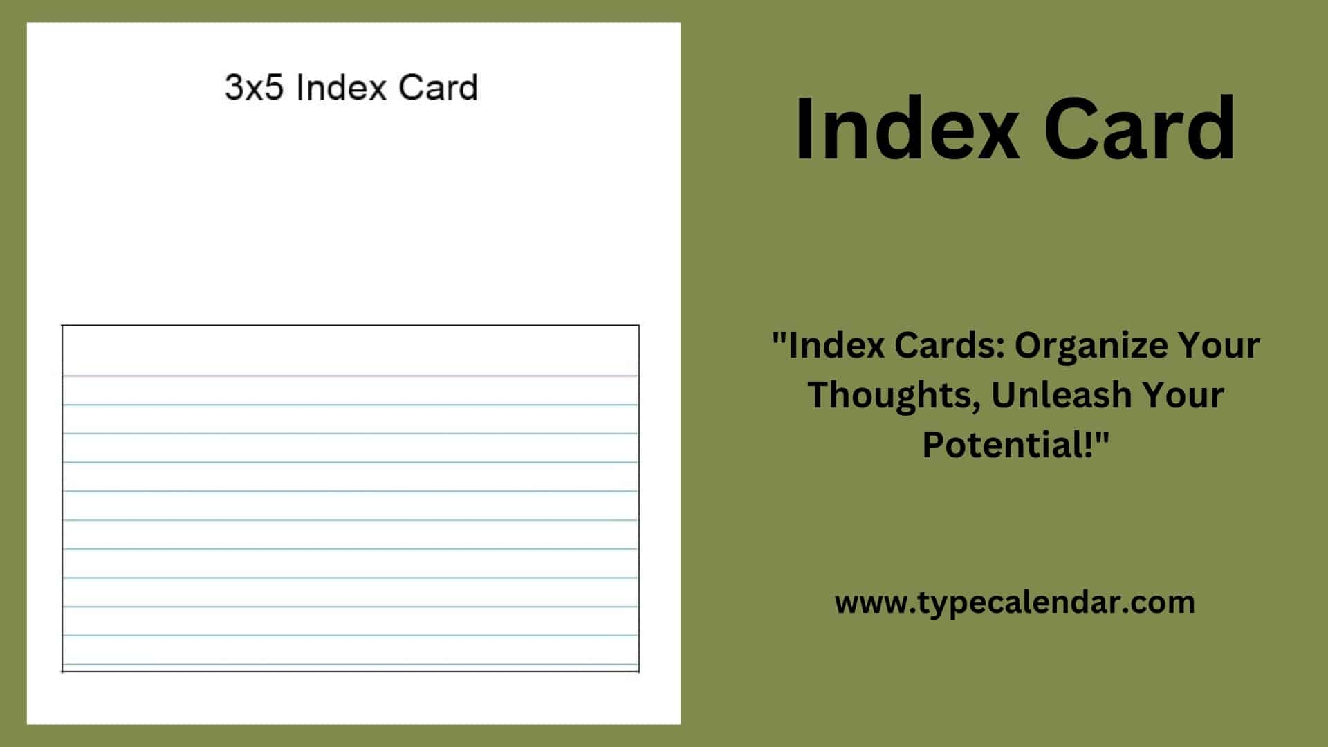 Printable Index Card Template