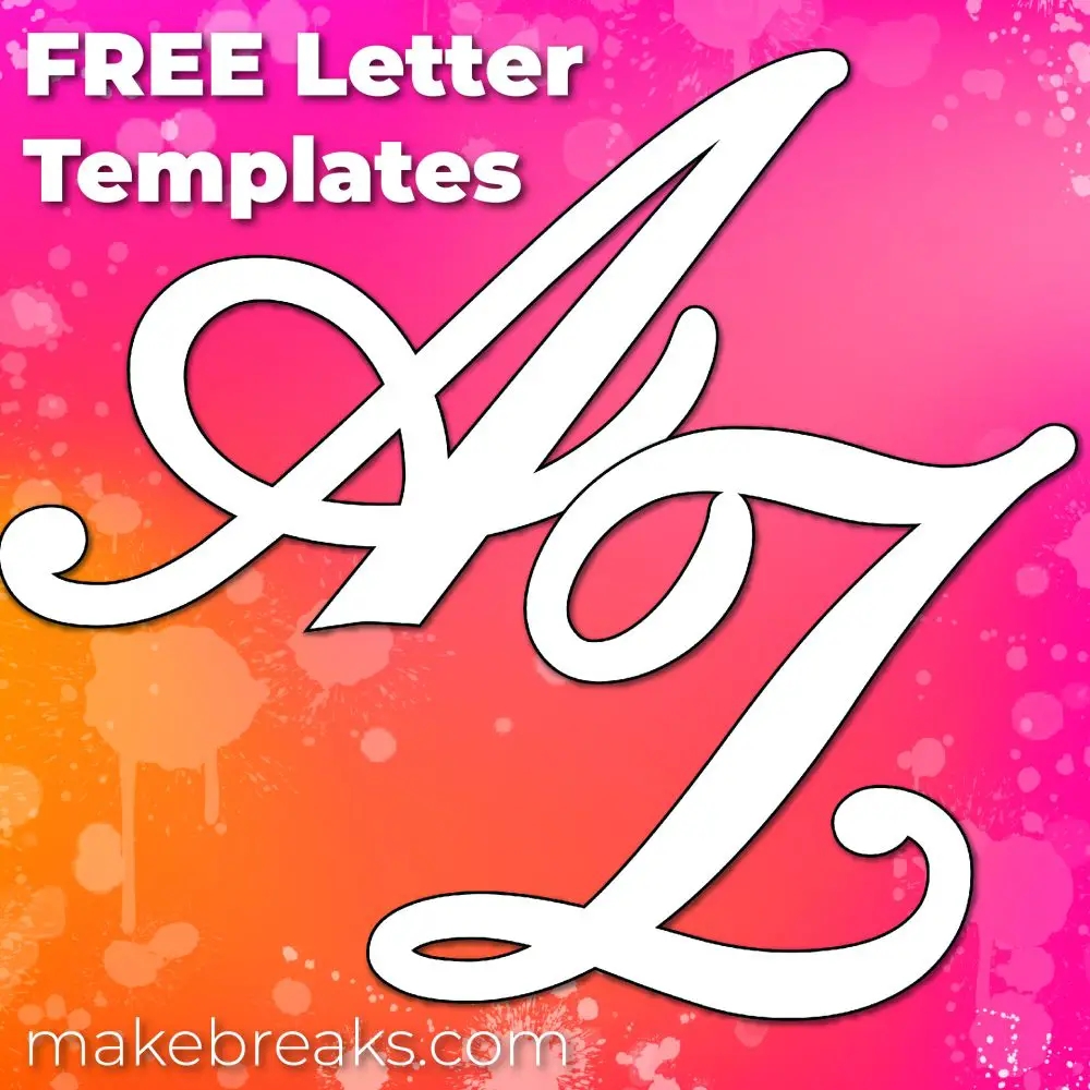 Free Printable Large Letters For Walls U0026 Other Projects Script Upper Case Make Breaks Free Printable Large Letters For Walls U0026 Other Projects Script Upper Case Make Breaks